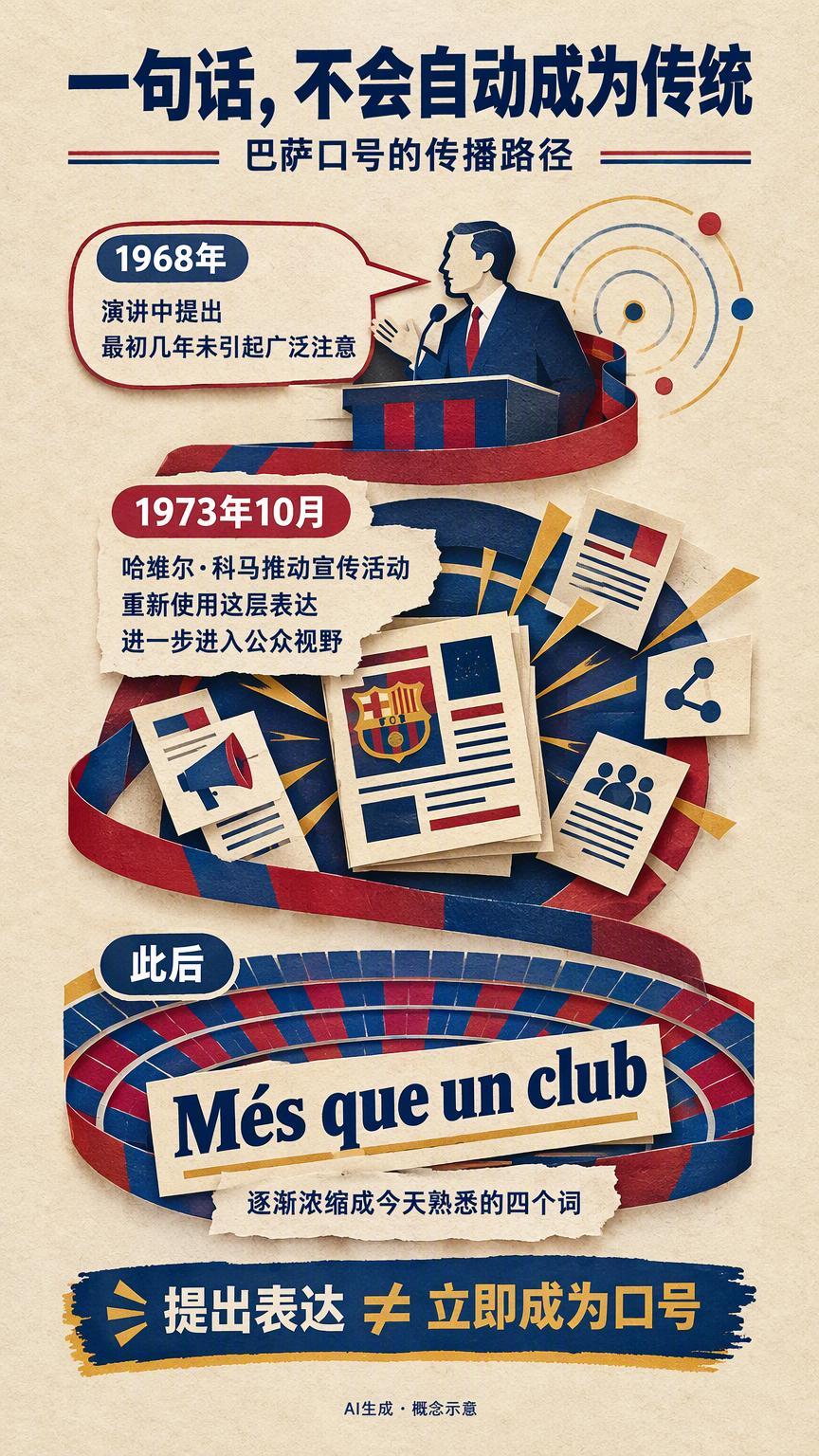 巴萨看台上的“Més que un club”，最初是谁说出来的？西甲巴萨最著名