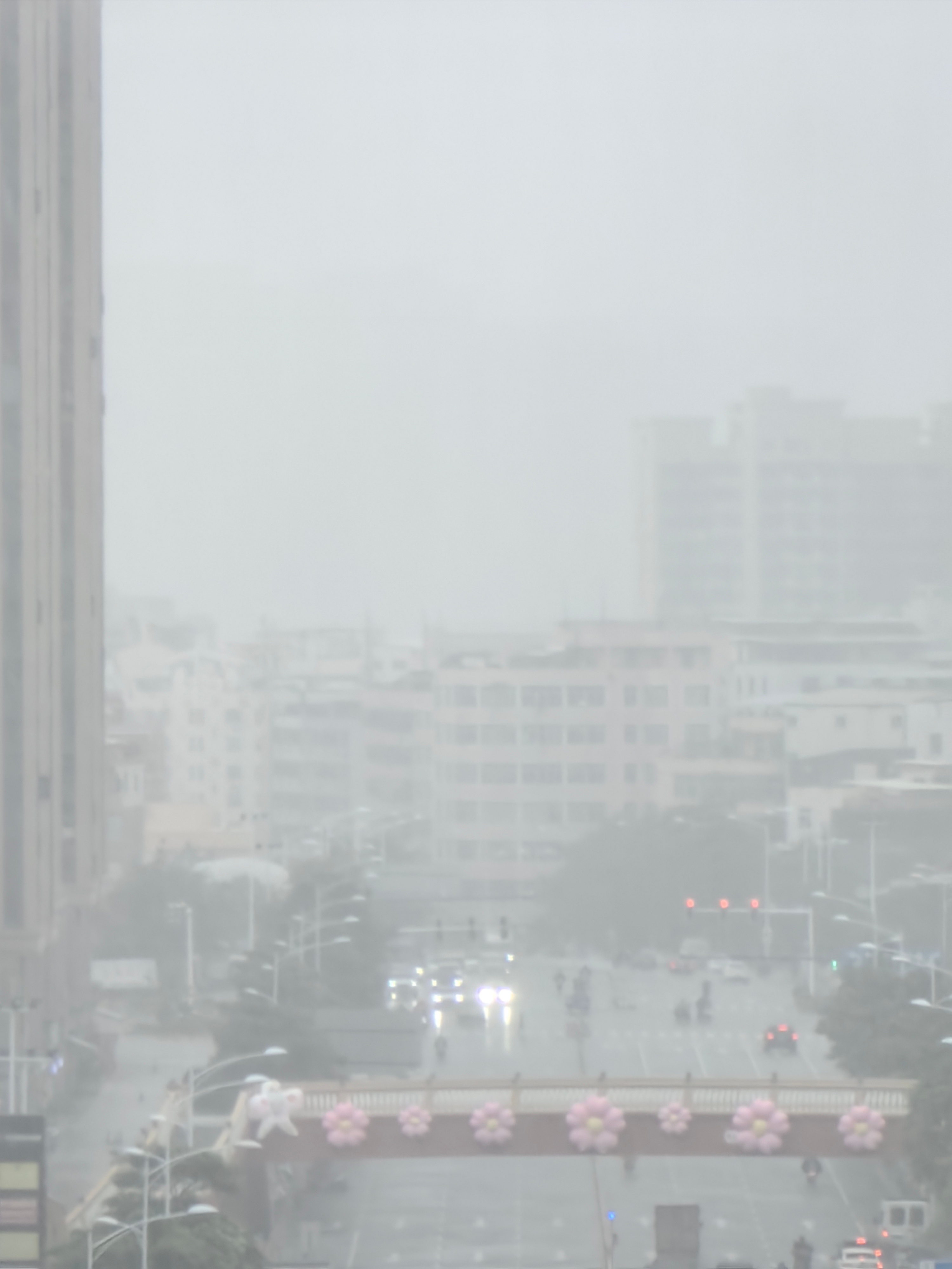 又下大雨了。倾盆大雨呀！ 