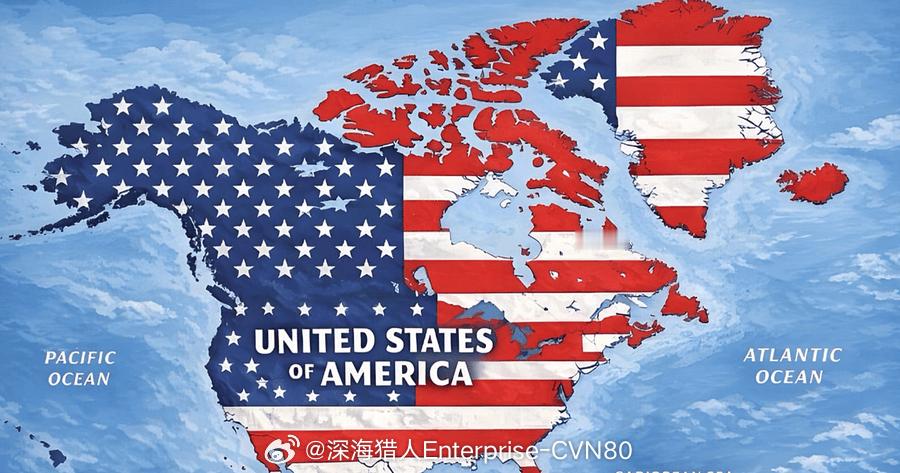 热点观察 冰岛在唐纳德·特朗普发布一张地图后召见了美国大使，该地图显示星条旗覆盖