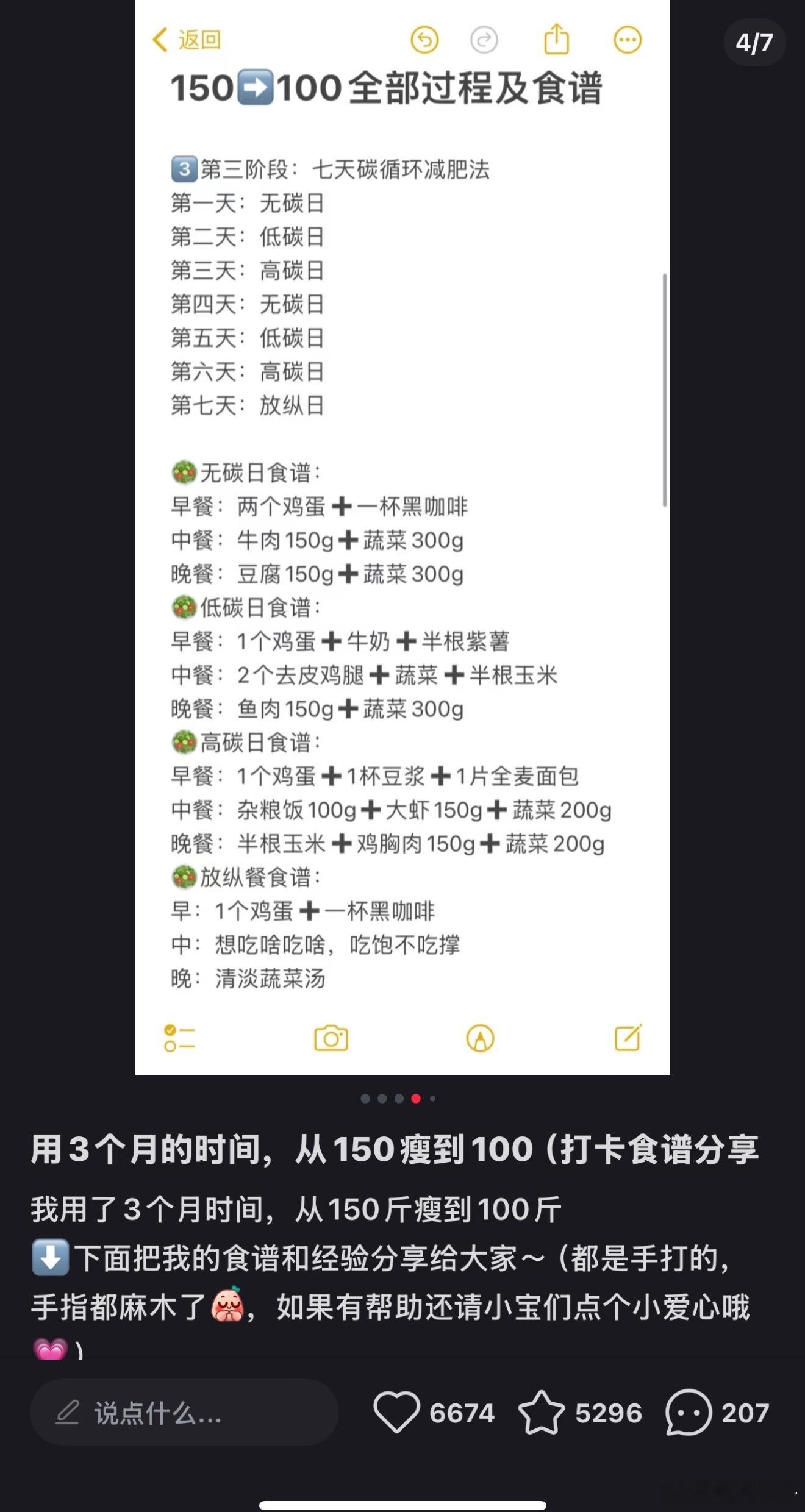 小红书给我推的食谱我光看了一眼就饿死了。地球上任何一个生物这样吃都会瘦的，人则会