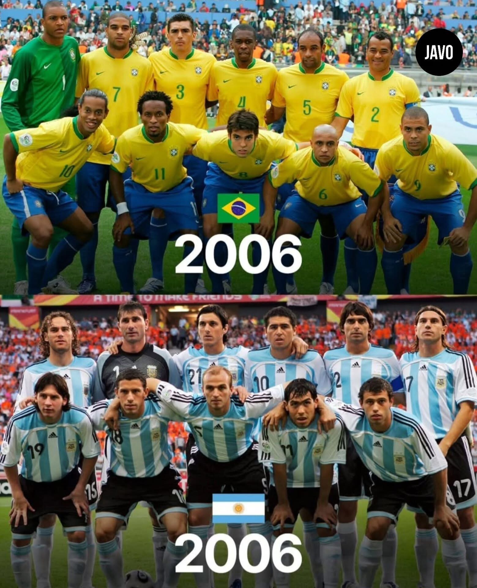 2006年的巴西队和阿根廷队 
