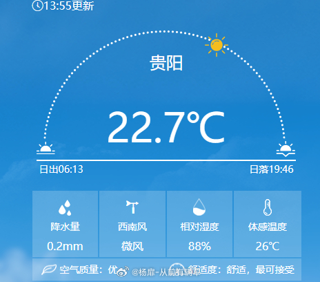 以后什么全国几大火炉之类的刻板印象可以消灭了！全国炙烤模式下，贵阳的23℃……赢