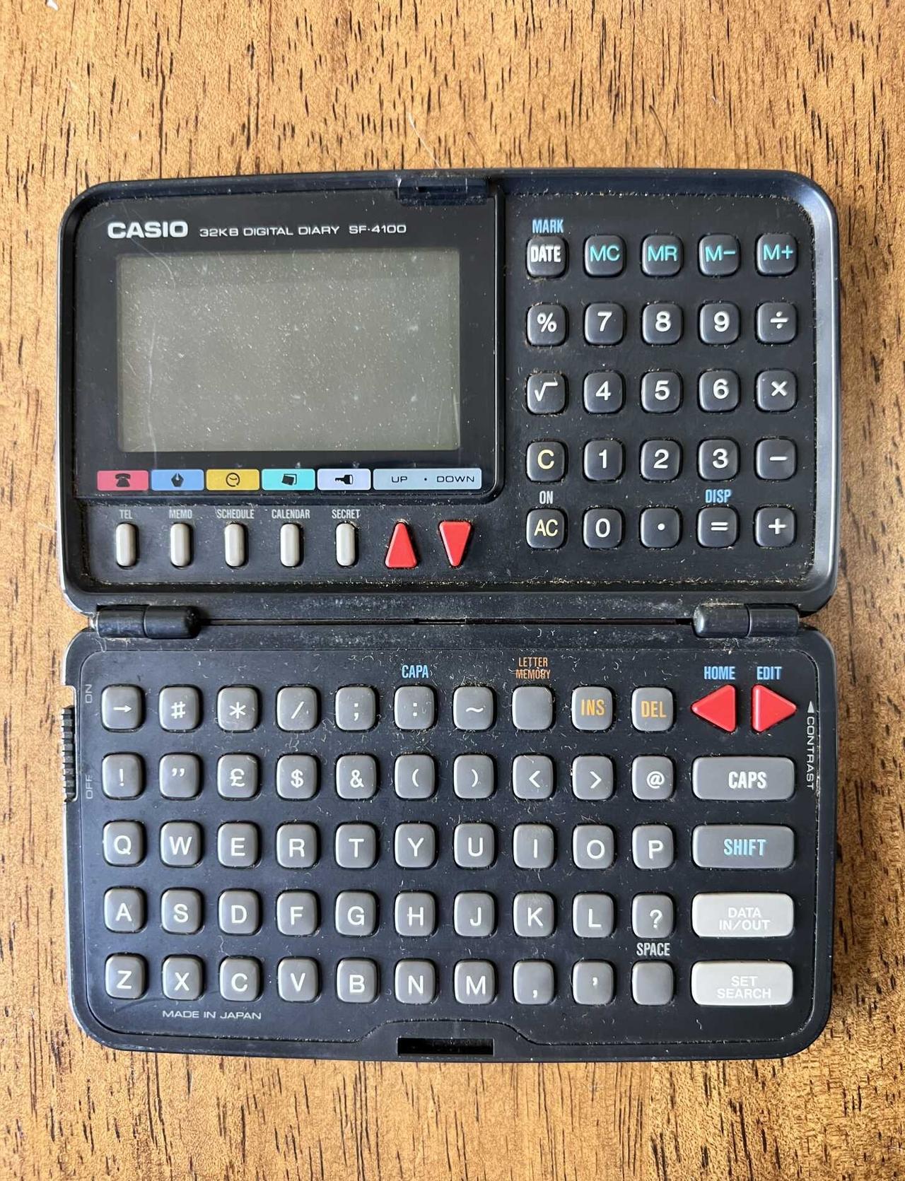 CASIO 1998年推出的Digital Diary
Casio SF-410