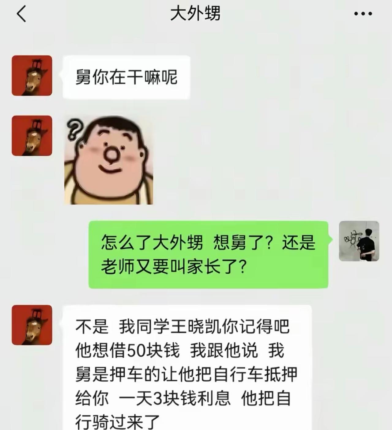 大外甥一开口，我还以为是闯祸要喊家长，万万没想到这孩子直接把我包装成专业押车放贷