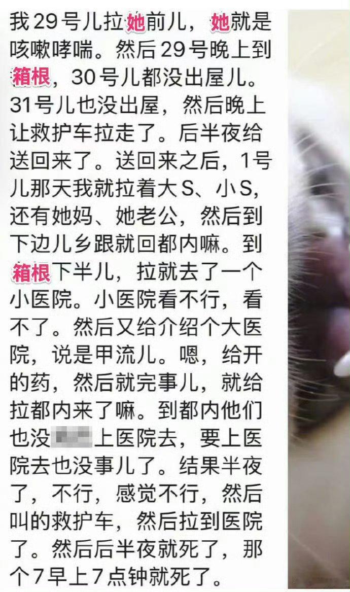 得流感自救不要错过黄金48小时  大S去世 大S导游曝光的信息，大S就属于延迟了