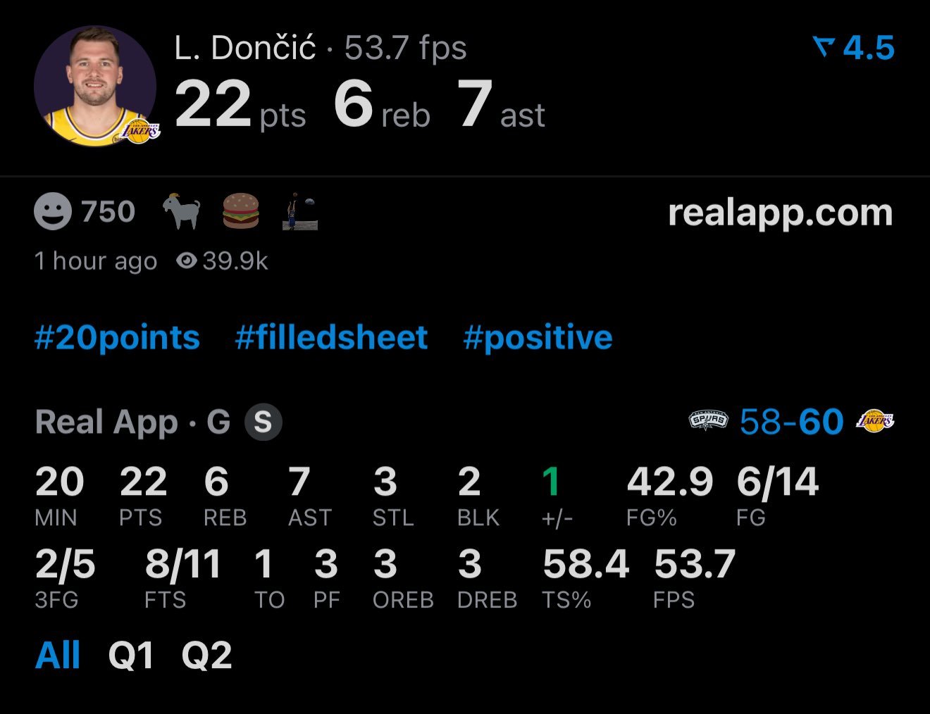 半场比赛结束🔚东契奇22分6篮板7助攻3抢断2盖帽[哆啦A梦害怕][哆啦A梦害