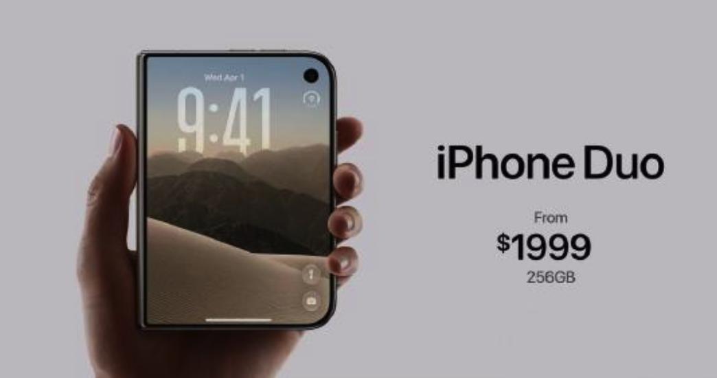 前有华为阔折叠和小米中折叠的价格衬托之下，苹果 iPhone Duo也显得不那么
