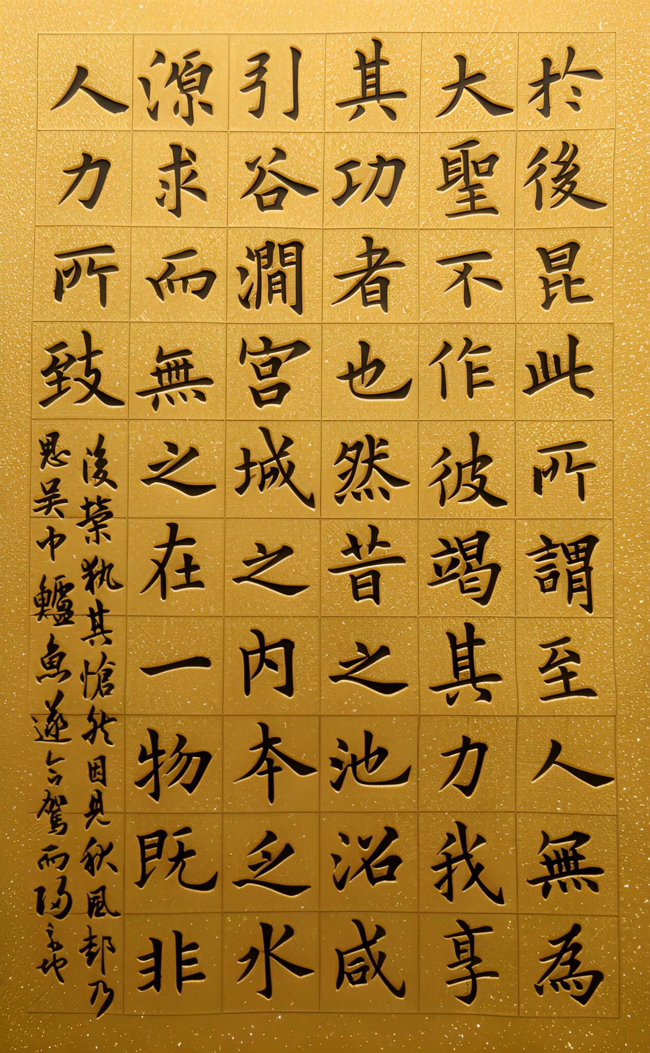 昨晚一口气写了四张60格的纸。
从状如算子的欧阳询九成宫，到歪七扭八的王羲之圣教