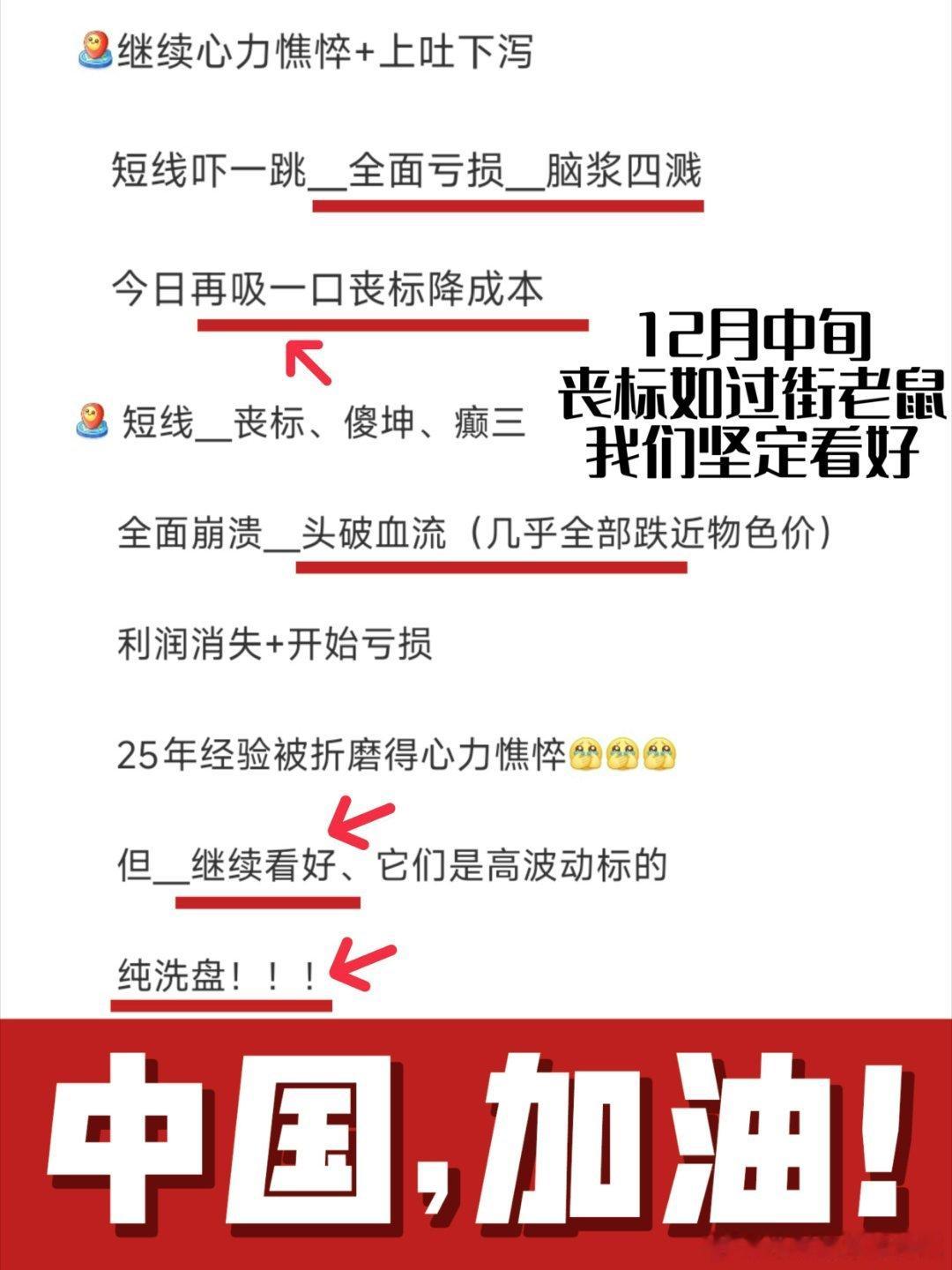 如图、回顾12月中旬＿丧标极速调整、下坠到8元+我们的状态 [心力憔悴 脑浆四溅