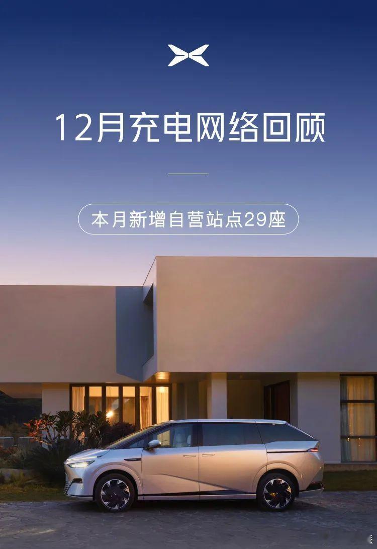 #小鹏汽车# 小鹏汽车2023 年 12 月新增 51 座车主免费充电站，含 2