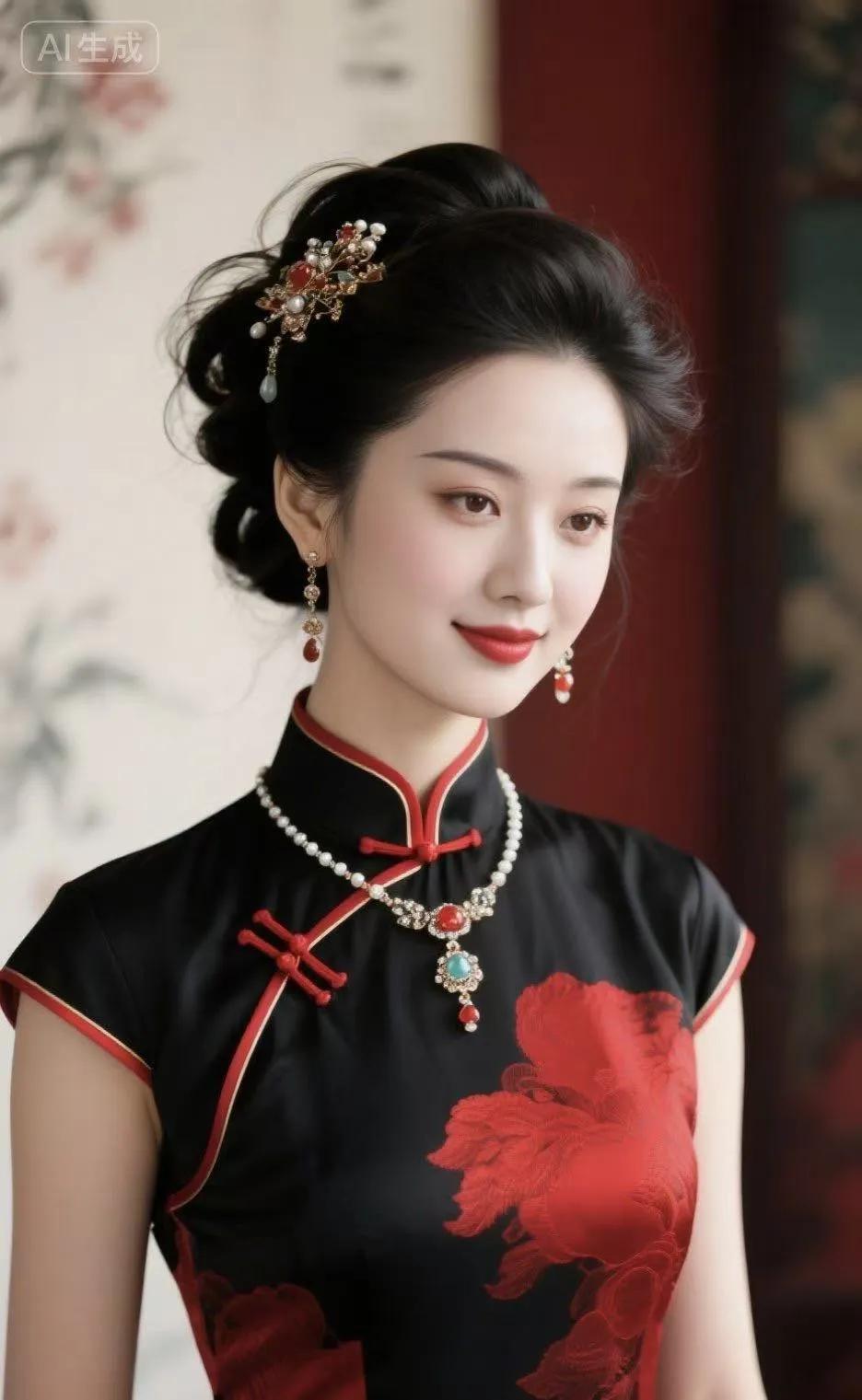 古诗中的女性美是怎样的呢?这样的美女 旗袍美女太美了