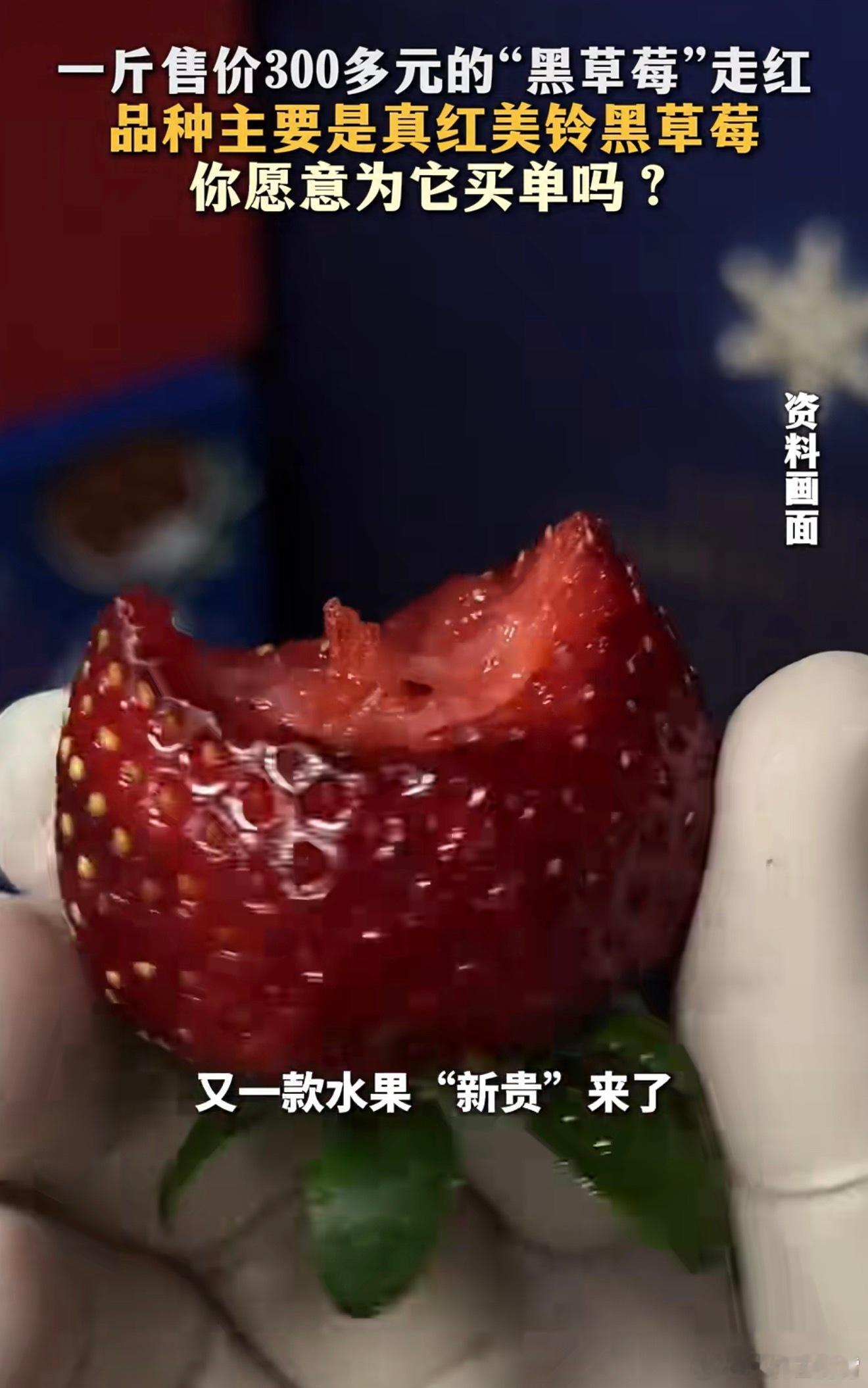 车厘子降价后黑草莓成水果新贵怎么黑草莓又突然火起来了，说是要卖300元一斤，话说