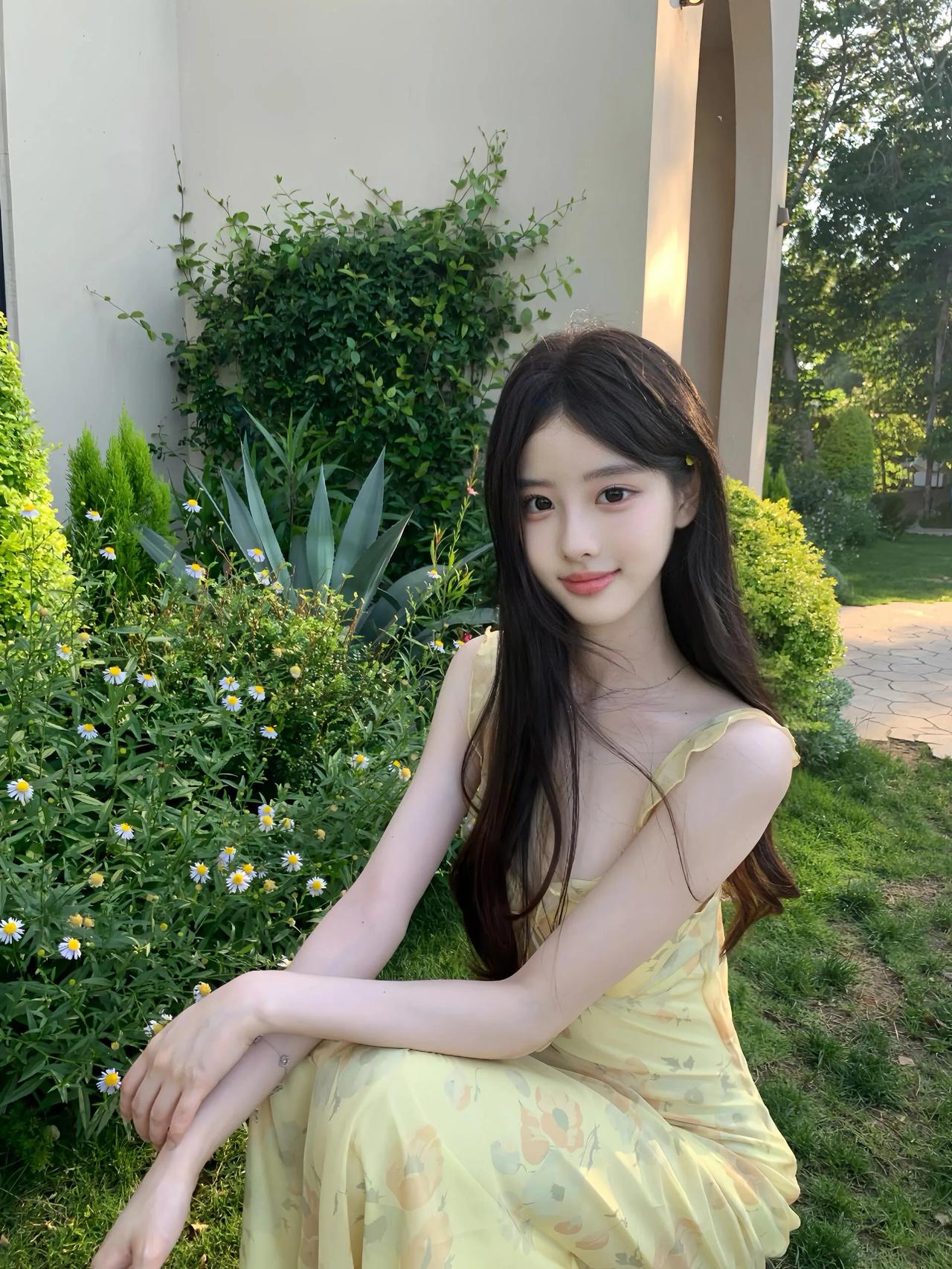 阳光下的少女