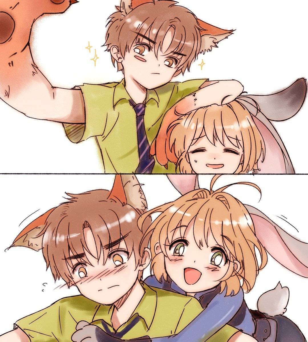 [小仙女]甜到原地爆炸的小狼和小樱！！！画师：shy    Twi：shy_sy