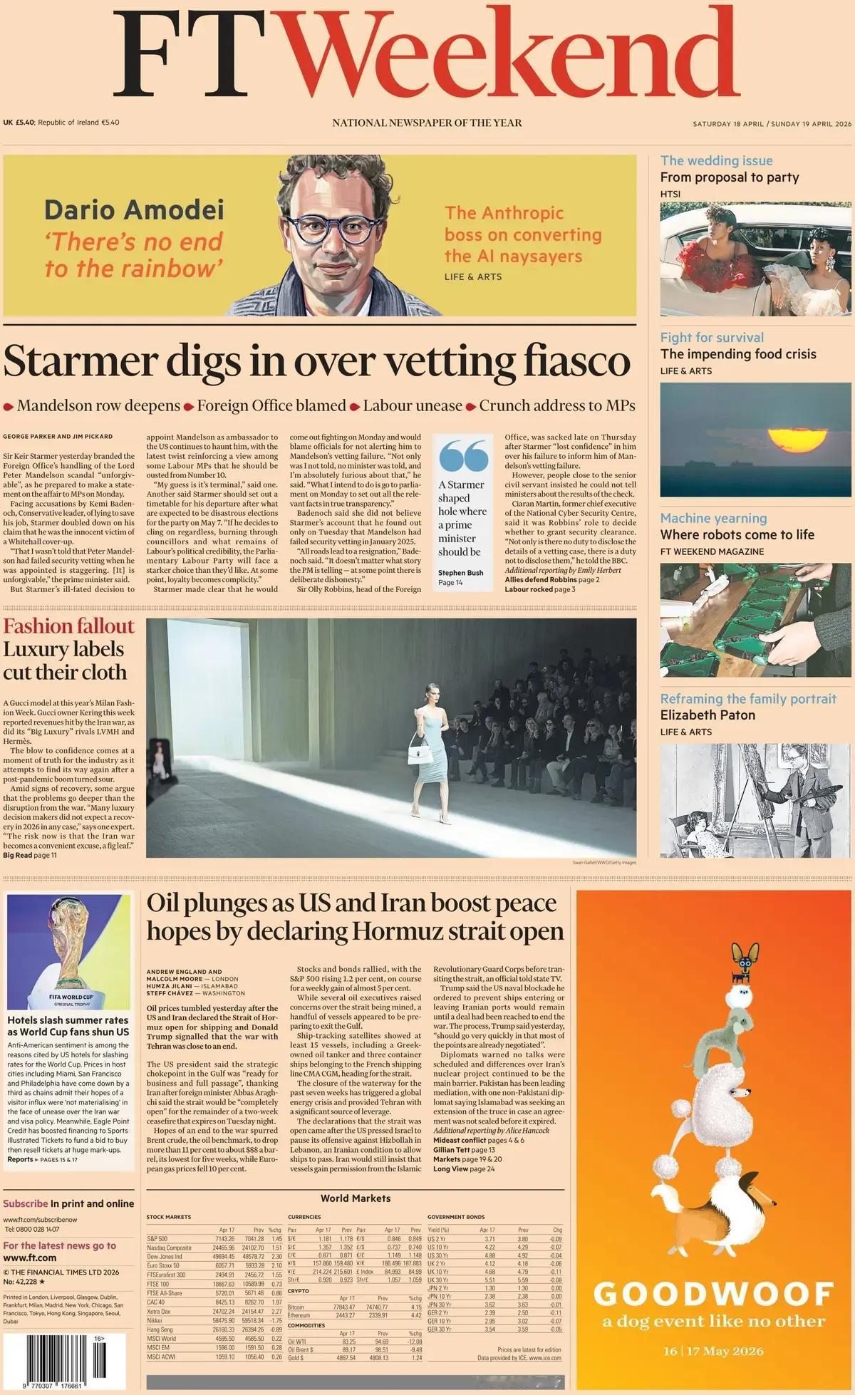 奢侈品牌也是“昙花一现”！
《金融时报》头版报道，时尚界的影响 ，奢侈品牌缩减规