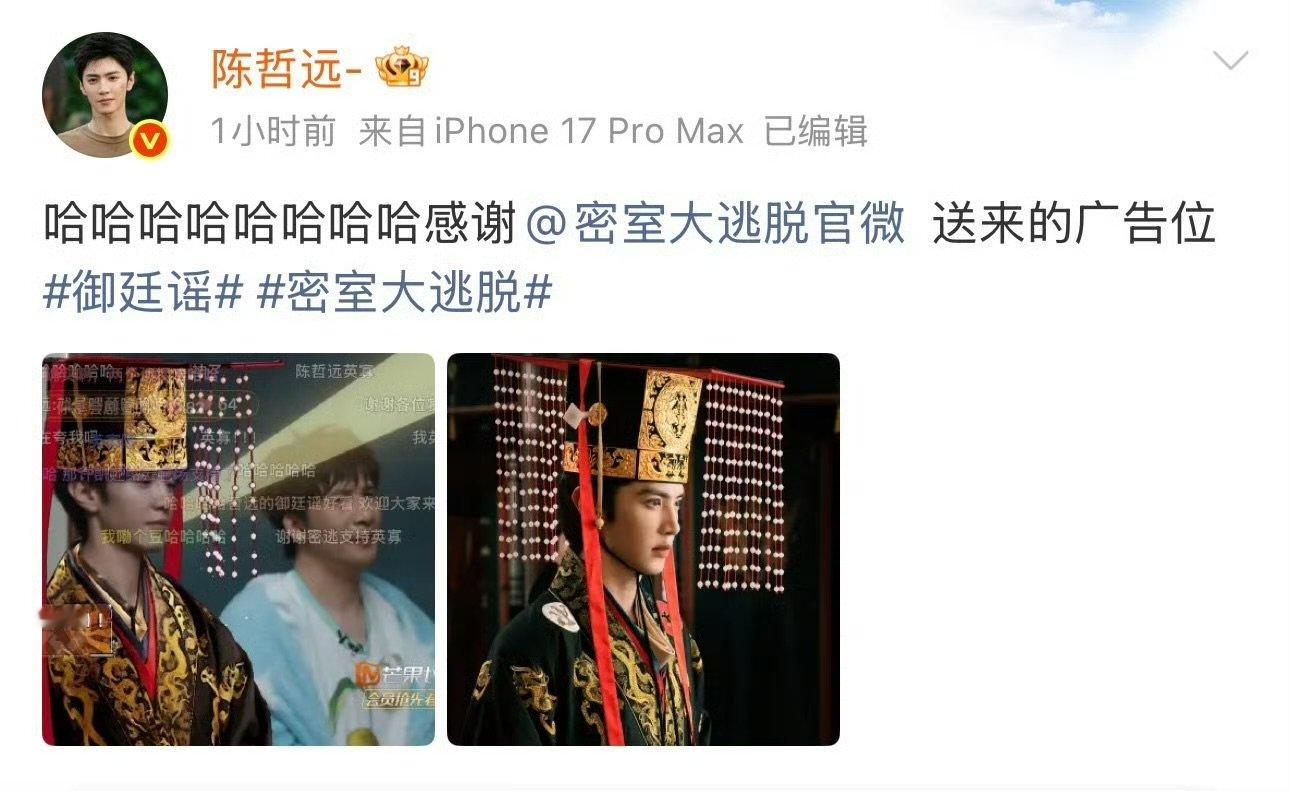 密逃给陈哲远准备了单人套餐密室大逃脱看完这段对话愈发不舍陈哲远离开密逃，节目组精