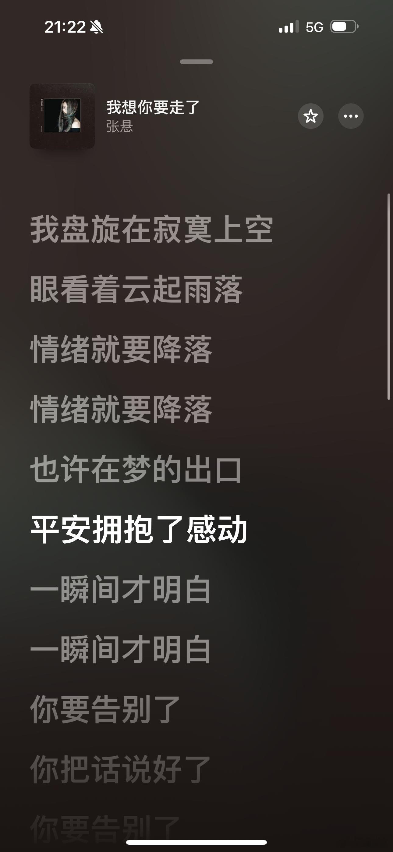 前几天阴郁的时候骑车播到这首，她开口第一句“我盘旋在寂寞上空”我就莫名开始流泪。