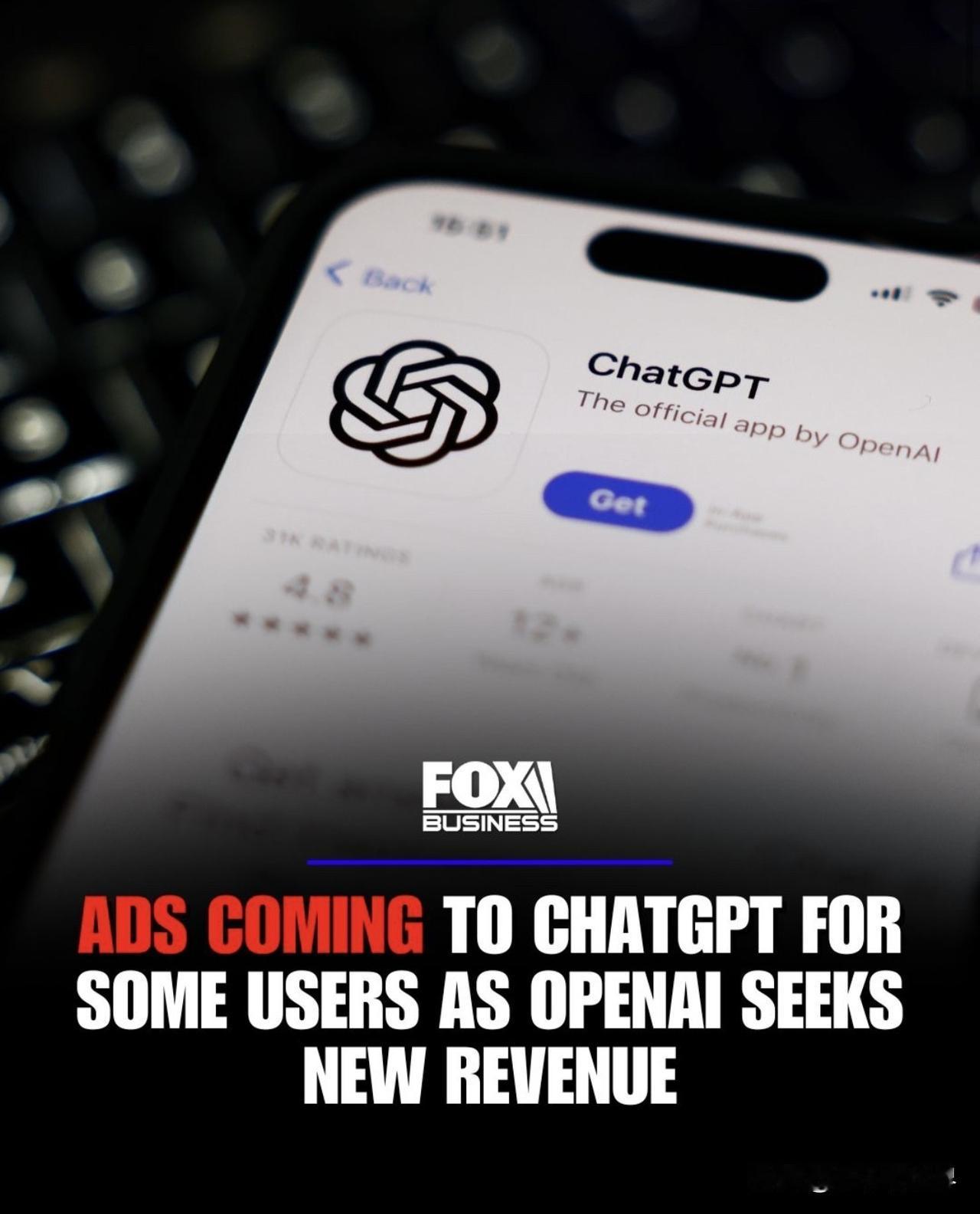 Open AI準備進行「廣告測試」
	
AI-DVERTISING: OpenA