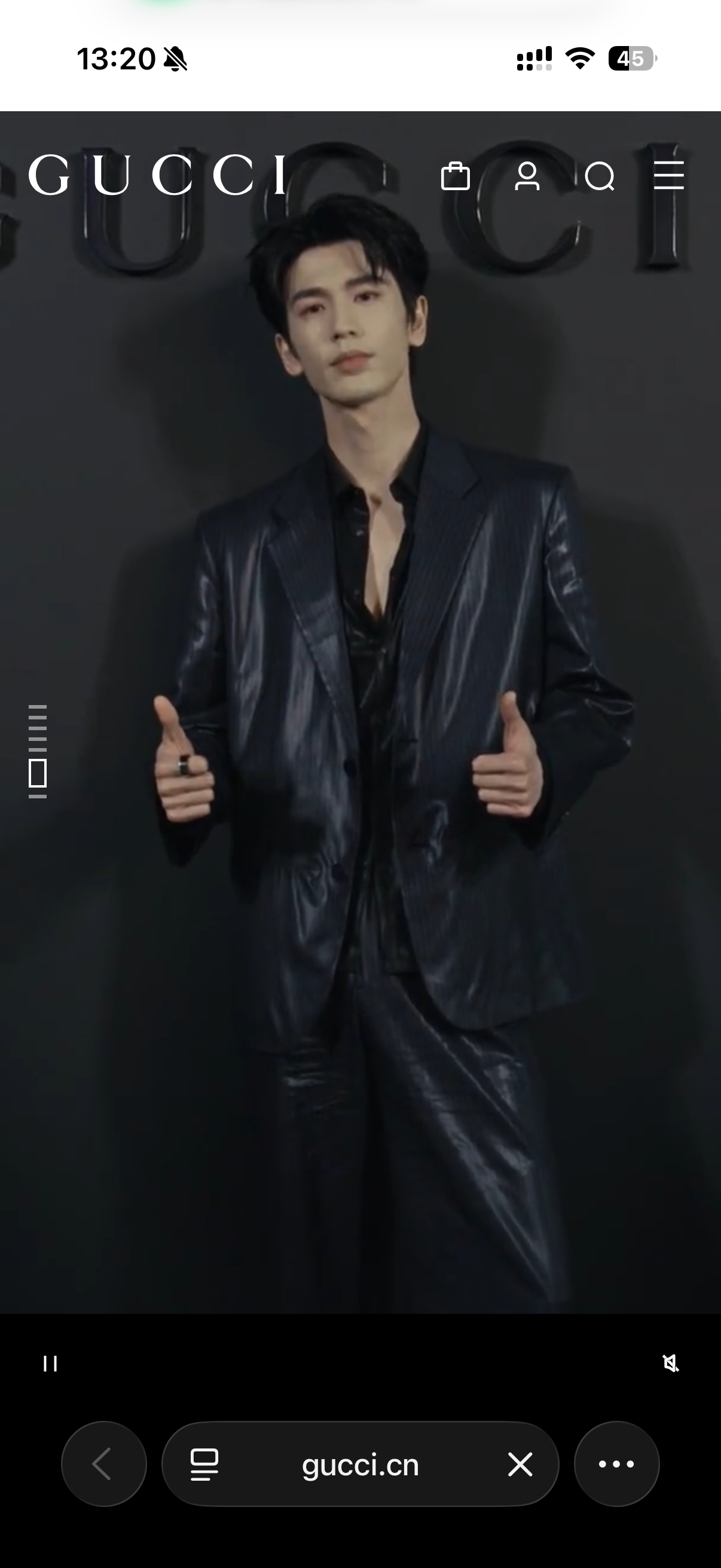 古驰继帮凌赫完成近五年唯一解锁嘉人的同代男星，近十年唯一被古驰推封嘉人的男性之外