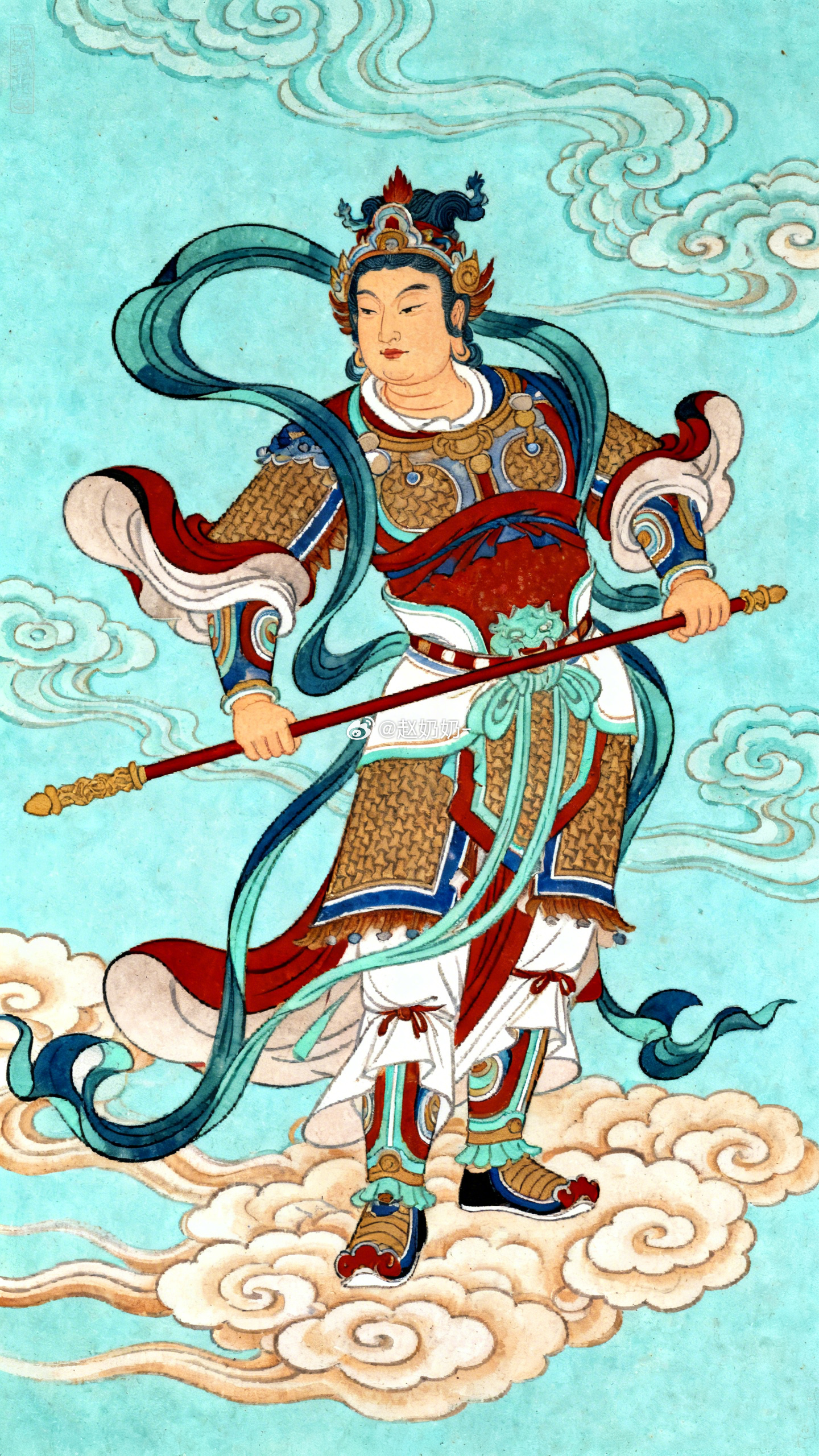 晨光破晓，扫净一身旧尘。仰愿伽蓝菩萨护佑，让今日的每一次出行都不落空，每一次交锋