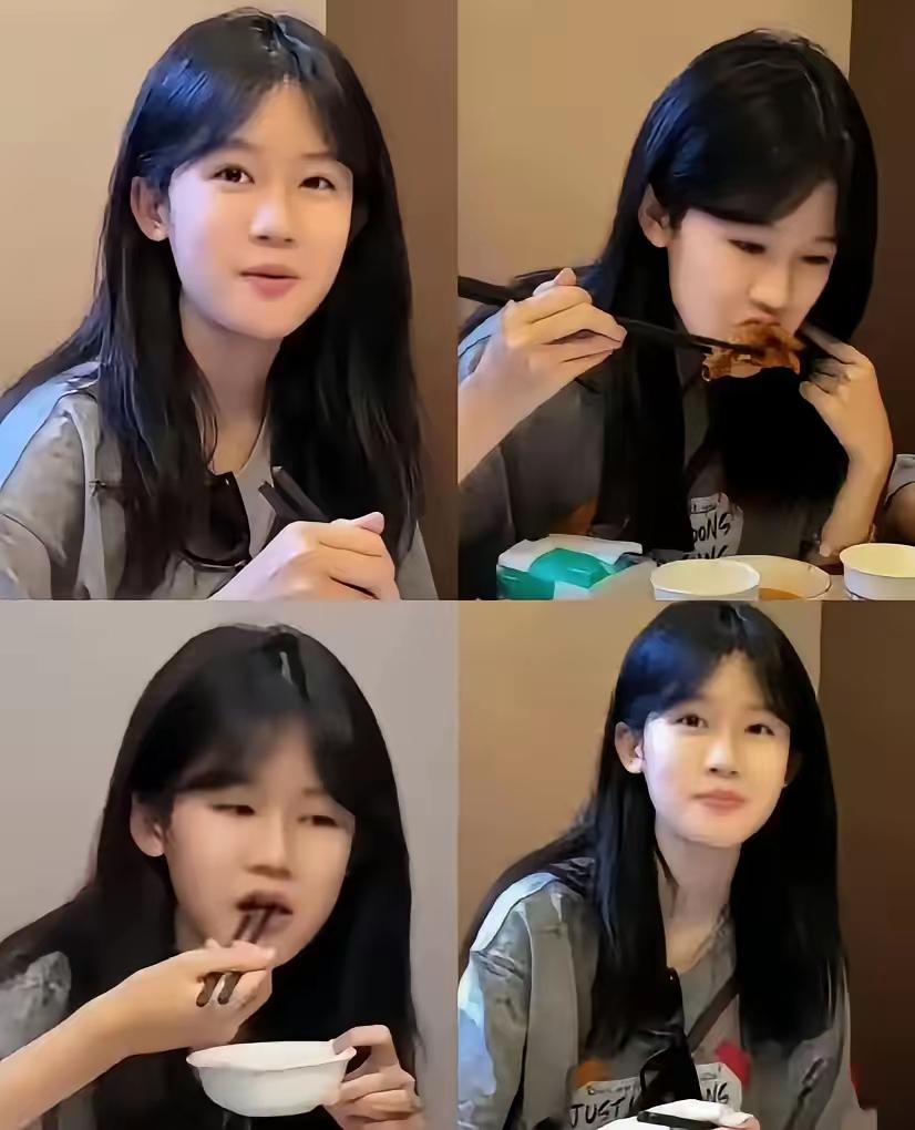 陆毅家的餐桌视频，这两天在家长群里传疯了。
 
17岁的贝儿捏着大虾，手指蜷着不