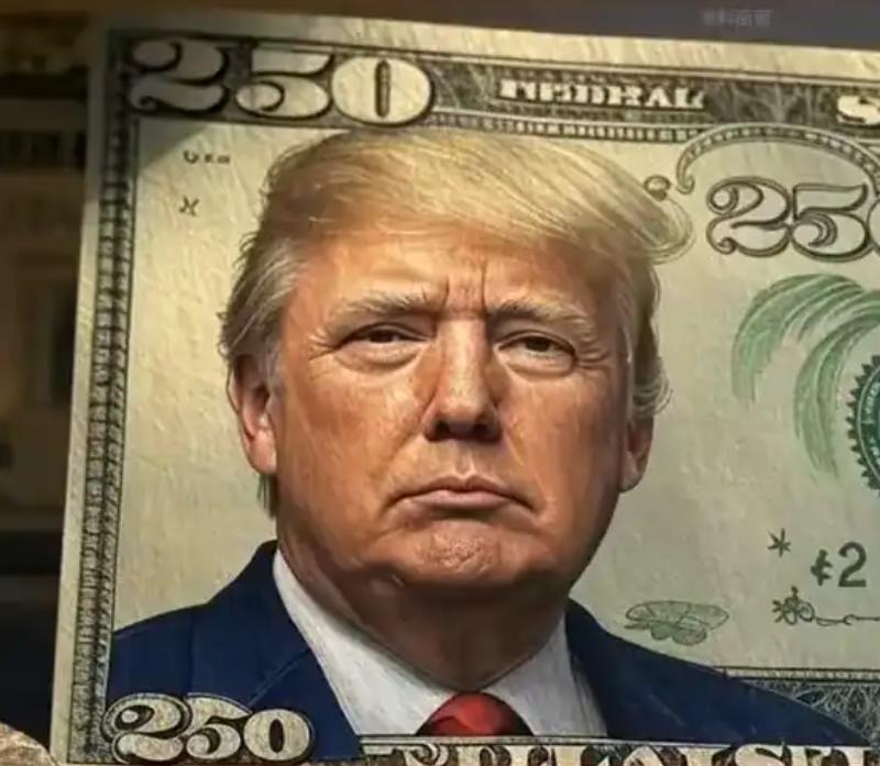 美国历史上第一位二百五总统即将诞生！特朗普竟要求把自己的肖像印在250美元钞票上