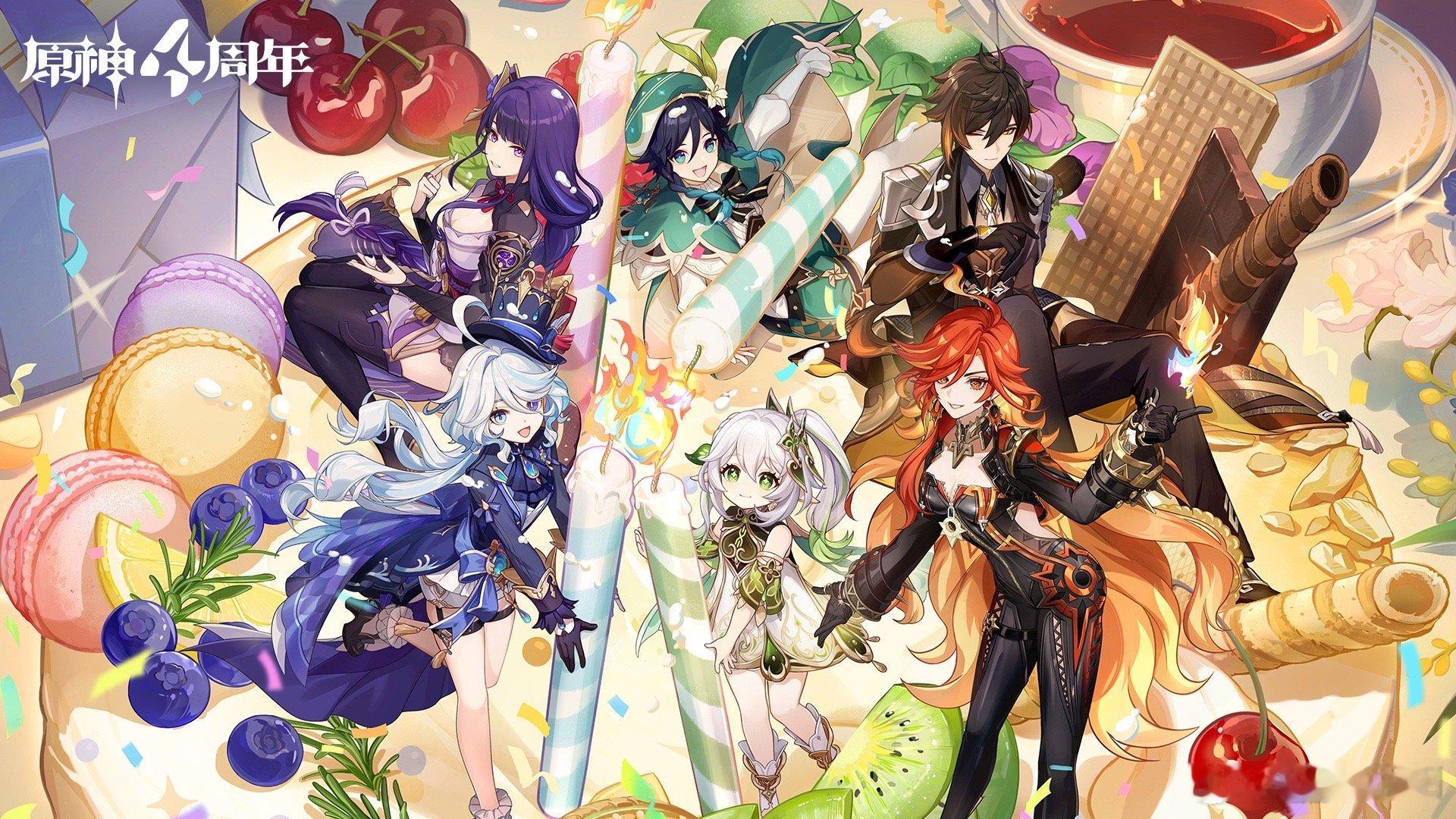 #原神四周年# 不知不觉原神已经四周年了，时间过得真快啊，秋叶原这里也真的有好多