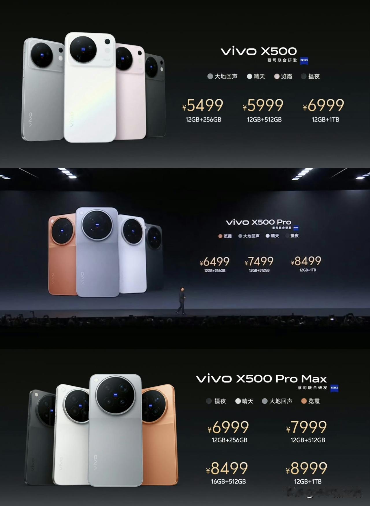 vivo率先涨价1100元！X500系列5499元起步，搭载联发科天玑9600M