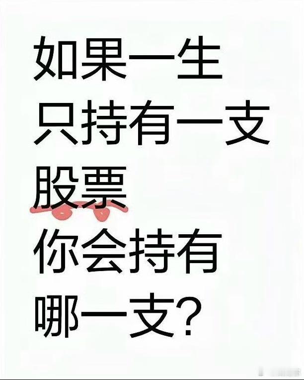 如果一生只持有一只股票，你会持有哪一只？ ​​​