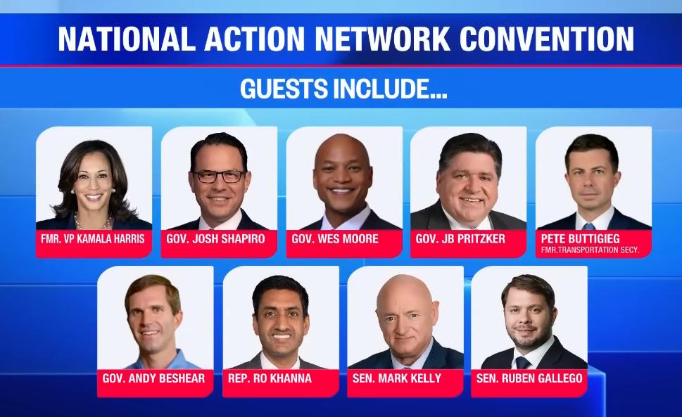 败选后沉寂一年多，哈里斯突然在全国行动网络大会上被全场高喊“参选”，她没有拒绝，