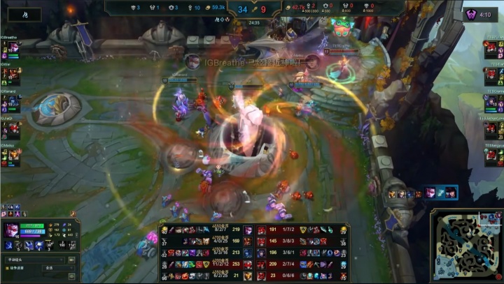 被虐翻了！iG首局34:9血洗TES，JackeyLove女警7次阵容送出11杀Ez