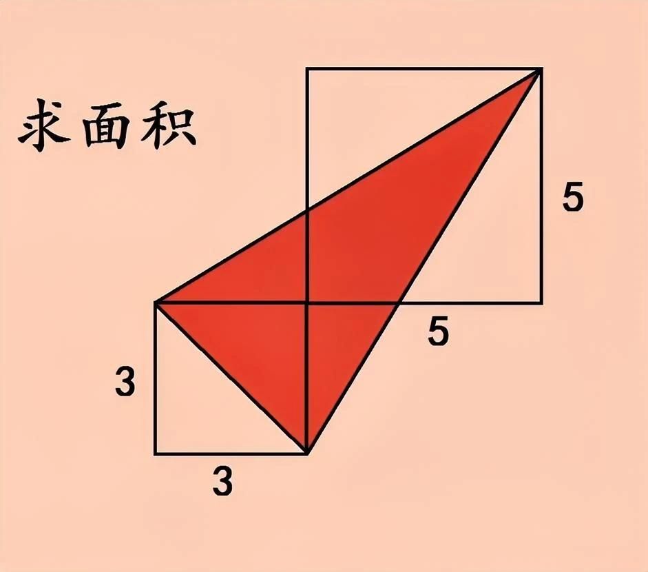 “会者不难，难者不会！”这是一道小学五年级基础题：

如图所示，两个正方形如图摆