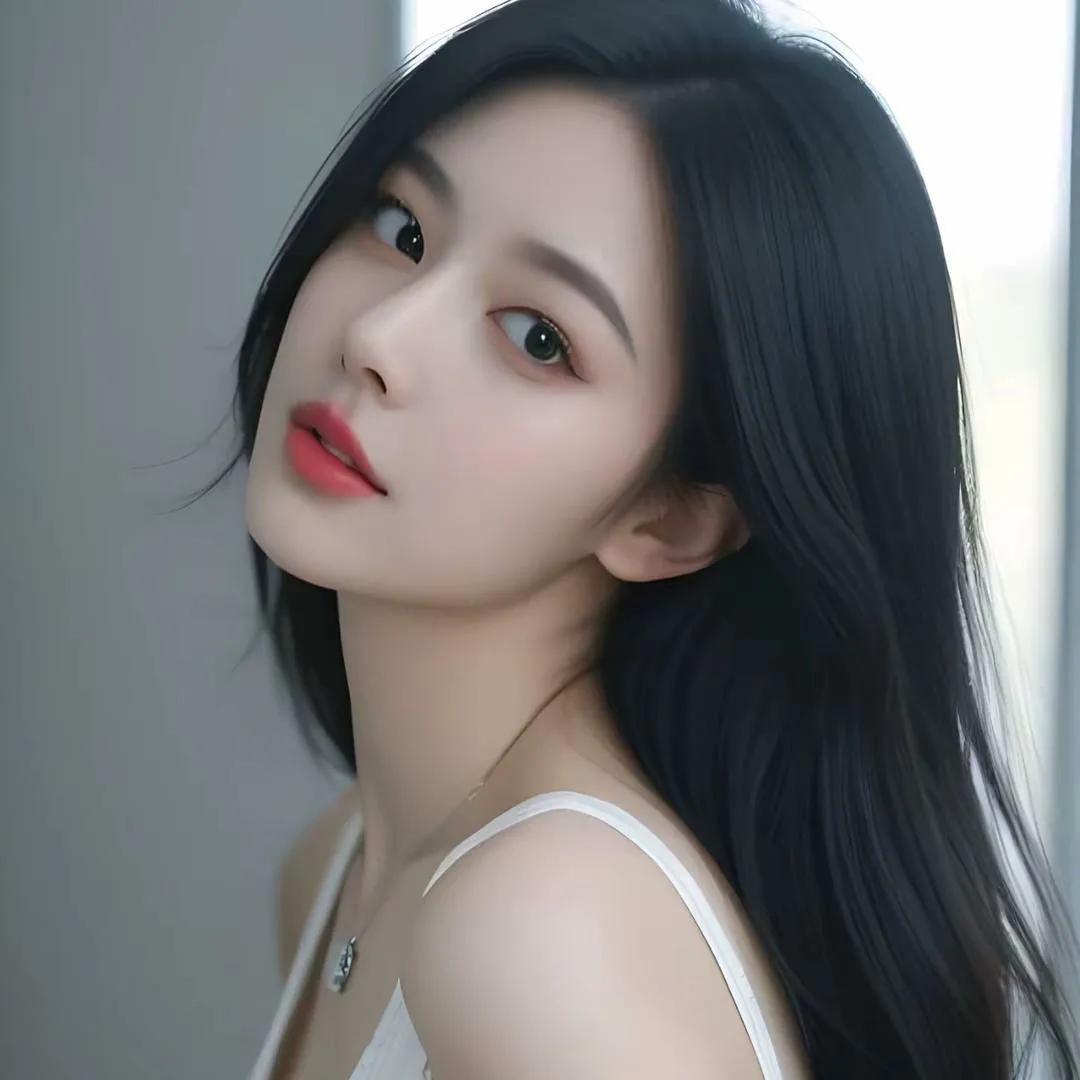 沉醉在黑发红唇的迷人魅力中