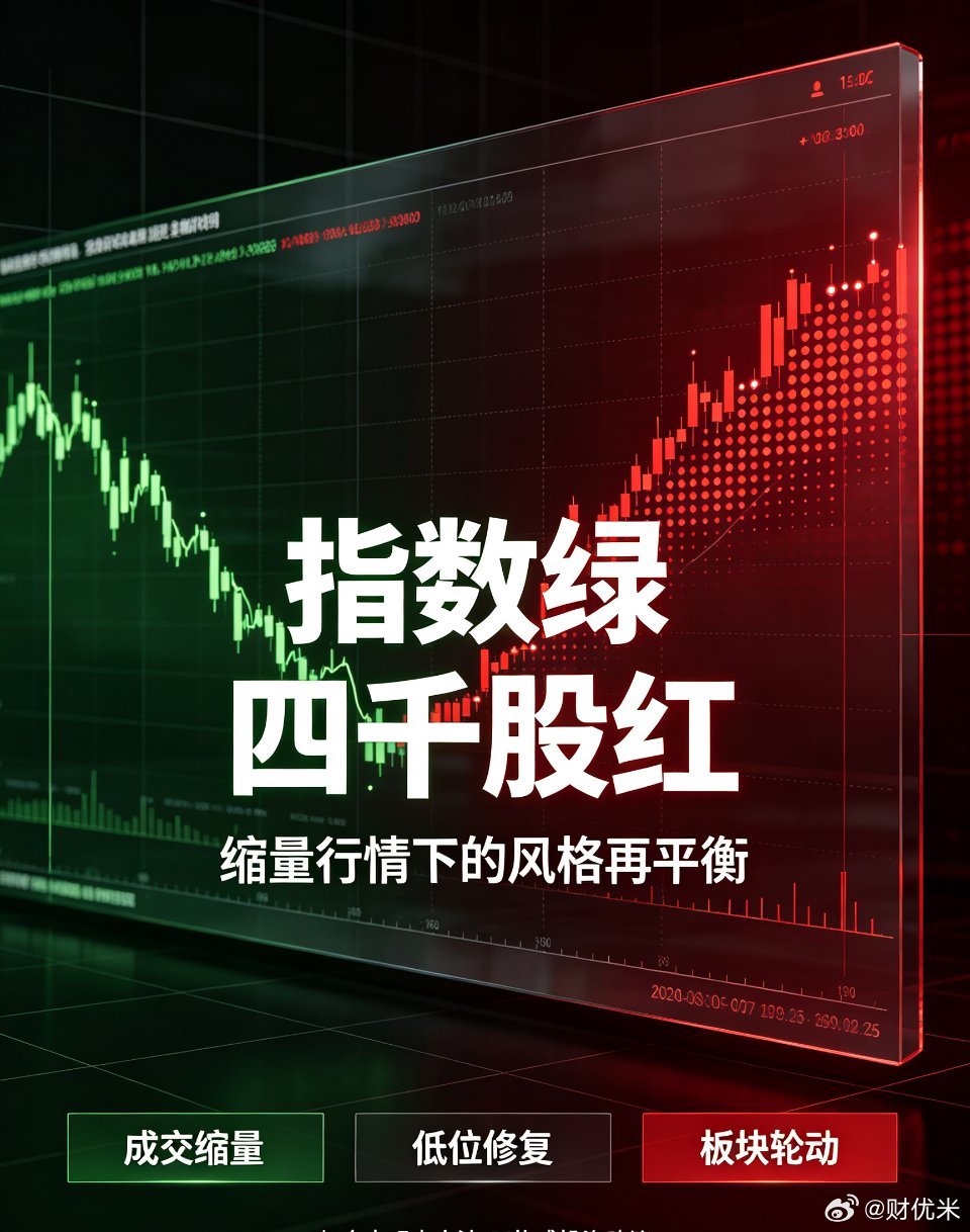 完整版微博正文（可直接发布｜合规+互动）A股三大指数集体收跌，成交额大幅缩量超5