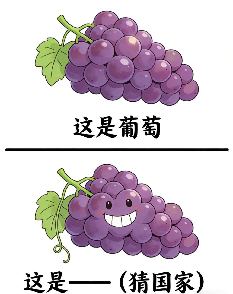 挑战全网！葡萄+笑脸猜国家，据说只有地理学霸能一眼看出答案