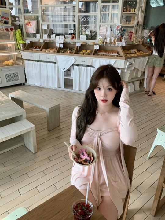 蜜桃粉甜美套装💗这套太嫩了‼