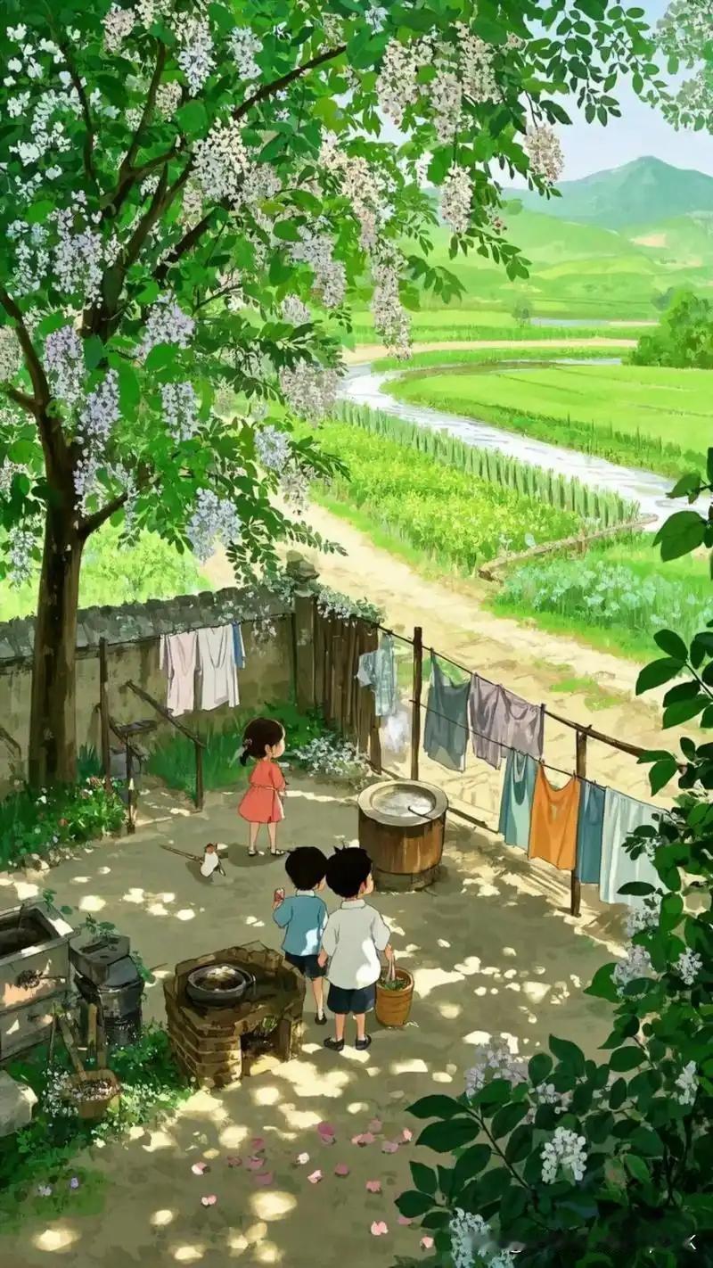 《初夏》
——宋.范成大
晴丝千尺挽韶光，
百舌无声燕子忙。
永日屋头槐影暗，