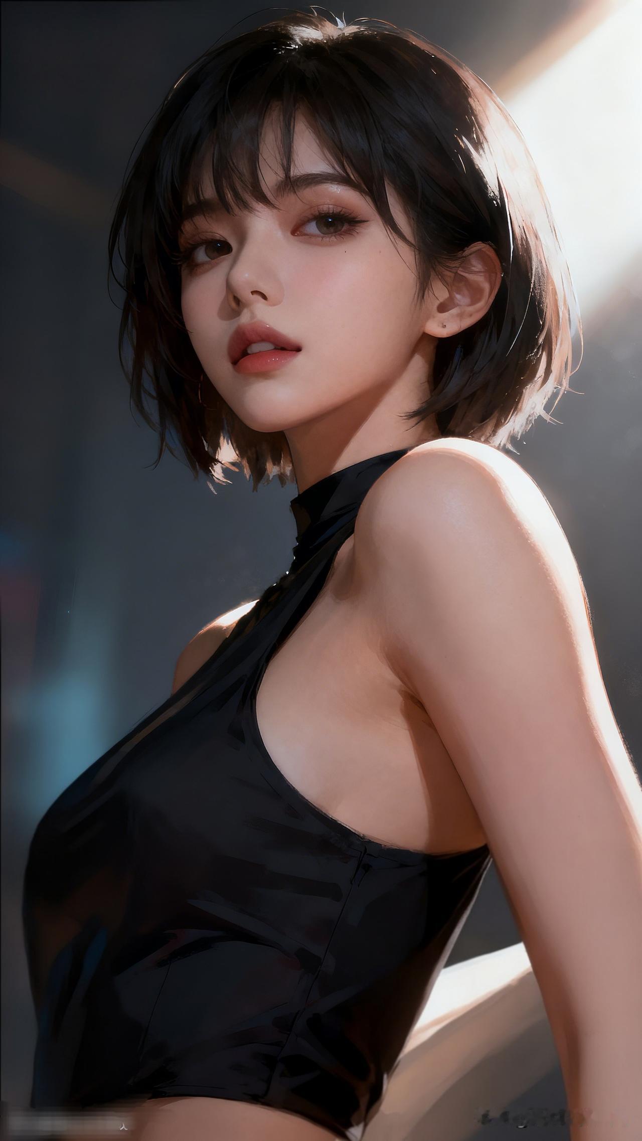 黑发如墨，红唇似火。最美的女星是谁 哥特风少女，黑发红唇，精致的妆容和配饰，尽显