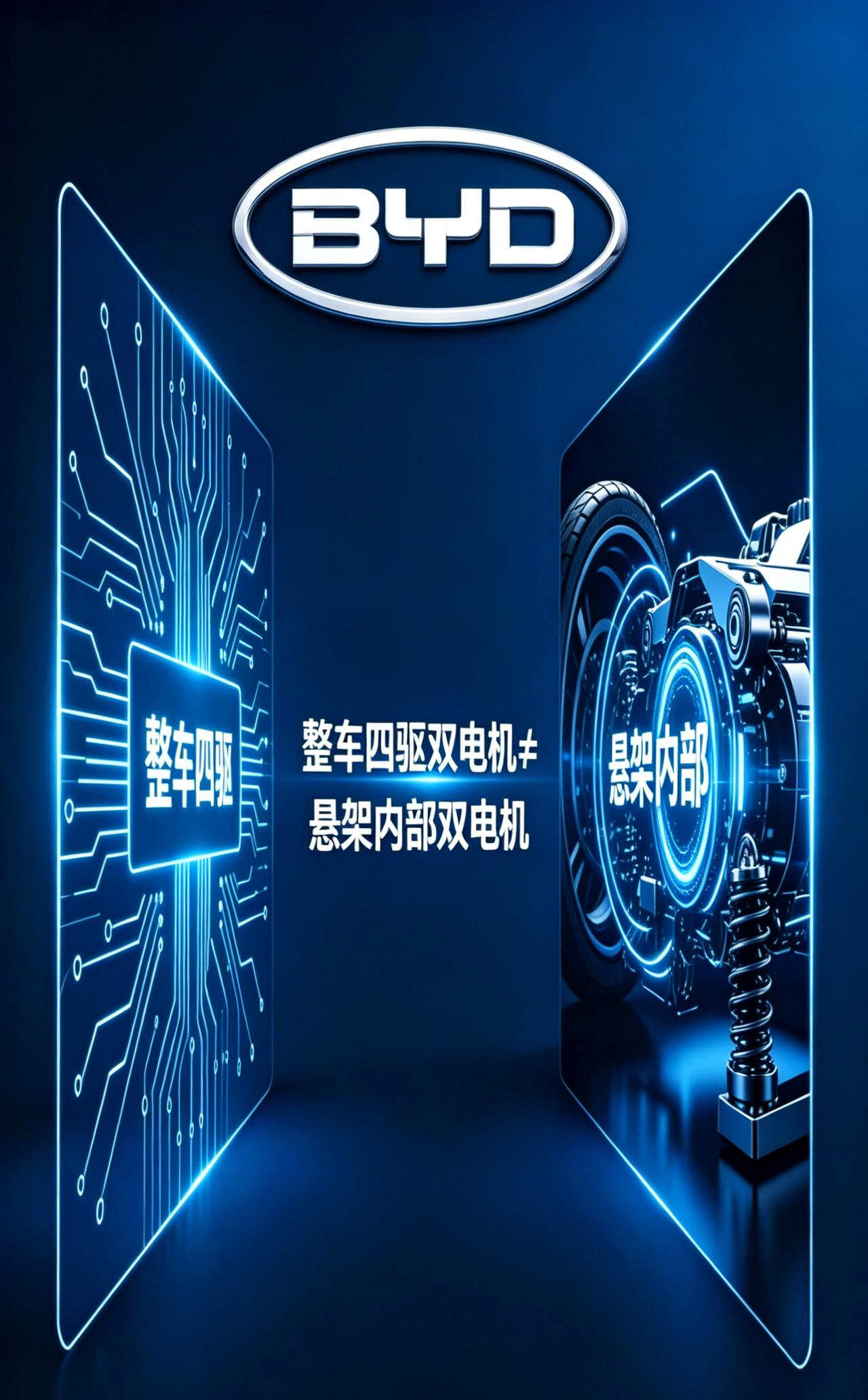 四驱双电机？不，新物种: 悬架双电机！

路上所有带主动悬架的车，每个车轮悬架里