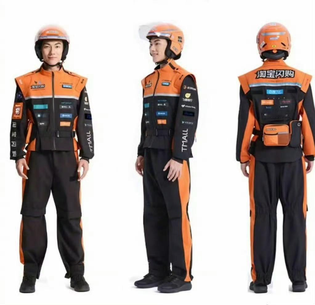 继淘宝闪购换“赛车服”之后，京东外卖也跟进了！
搞得和赛车服一样，使用的是京东的