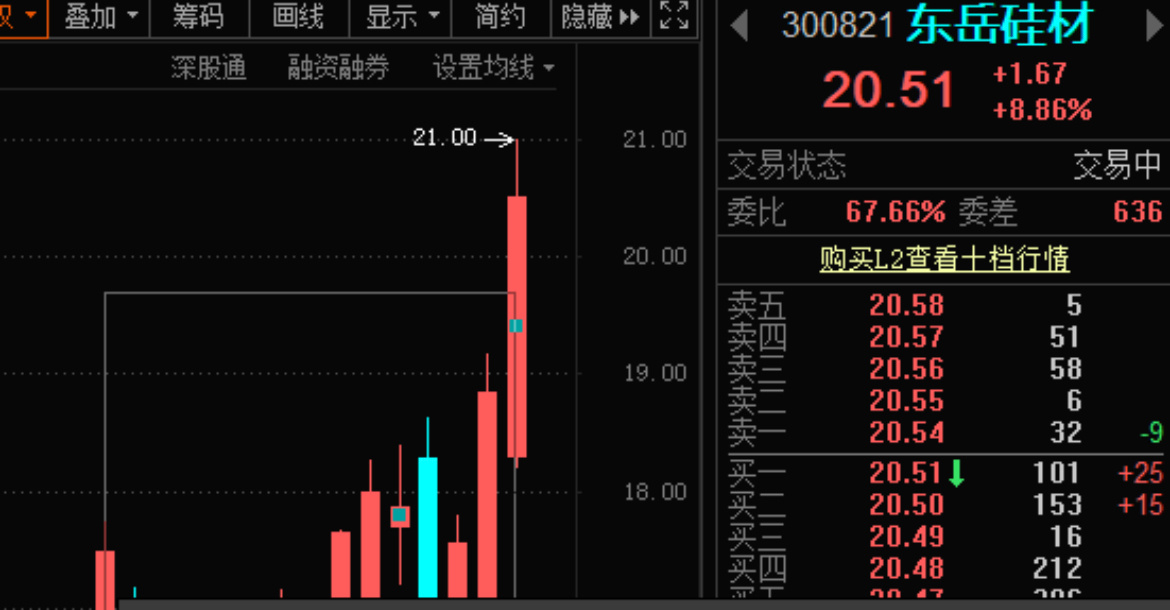 东岳硅材300821📈也新高了，多点耐心，总会有收获