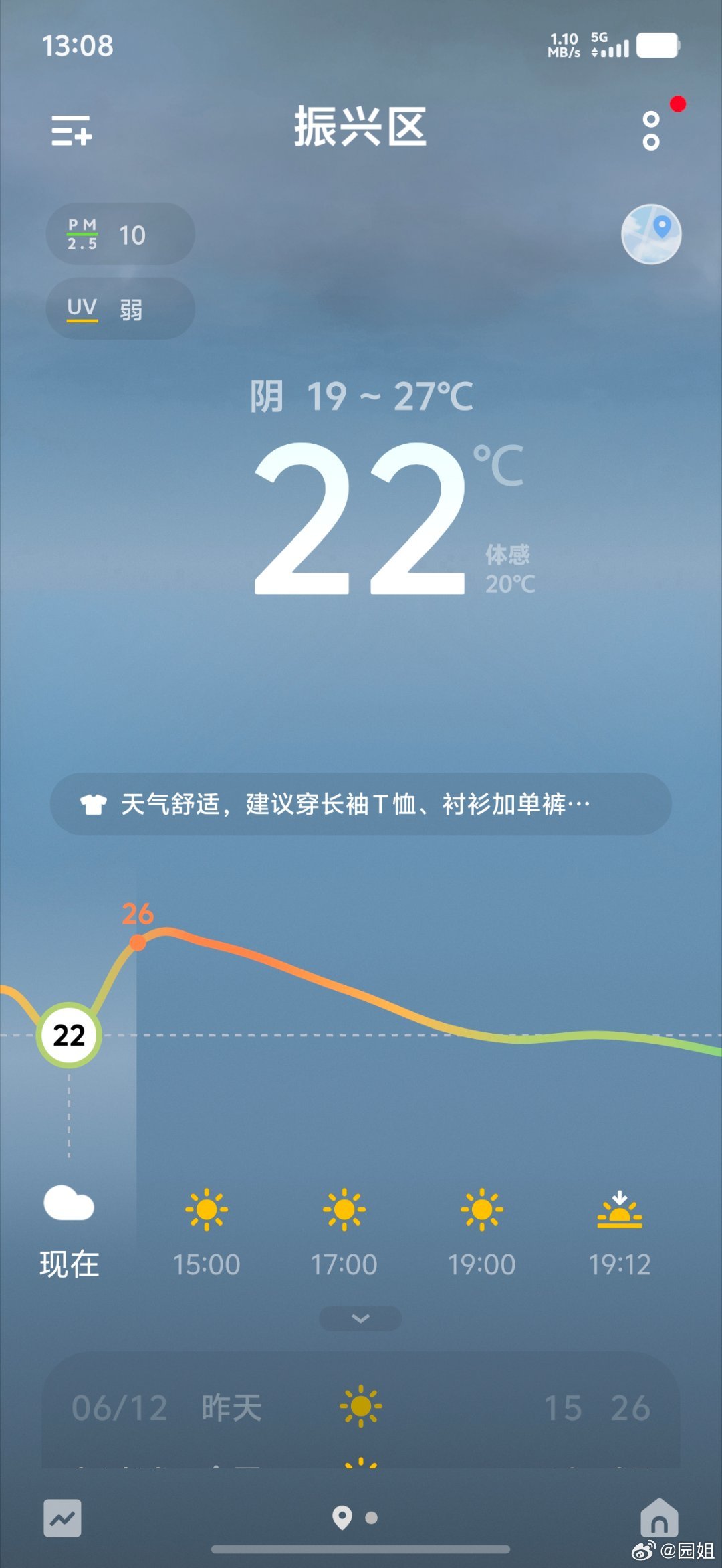 都六月中旬了，我再丹东还要穿长裤。咋今年夏天把我们忘了升温啊[泪] ​​​