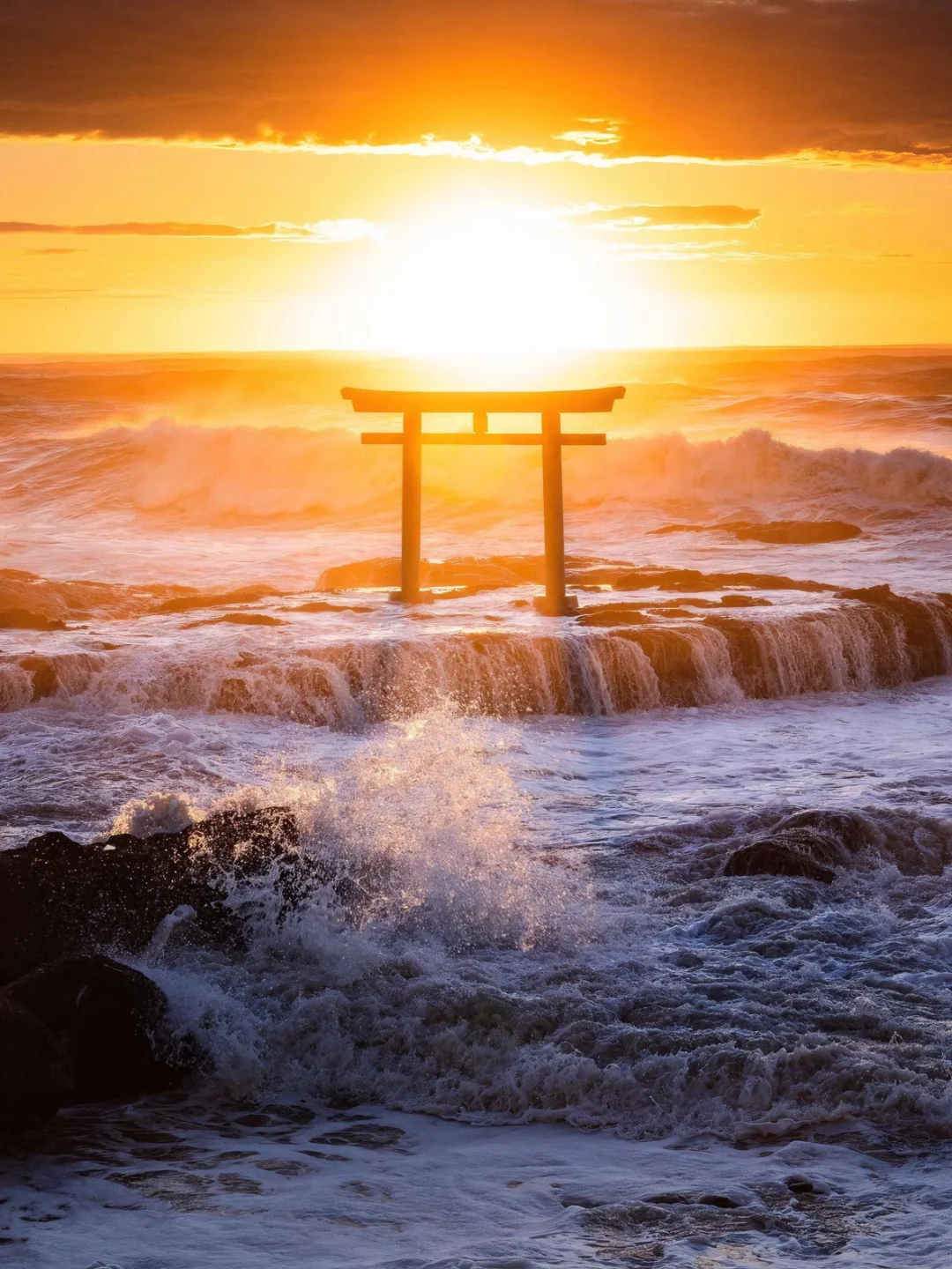 日本小众🌄矗立海上的鸟居 日出绝美打卡地