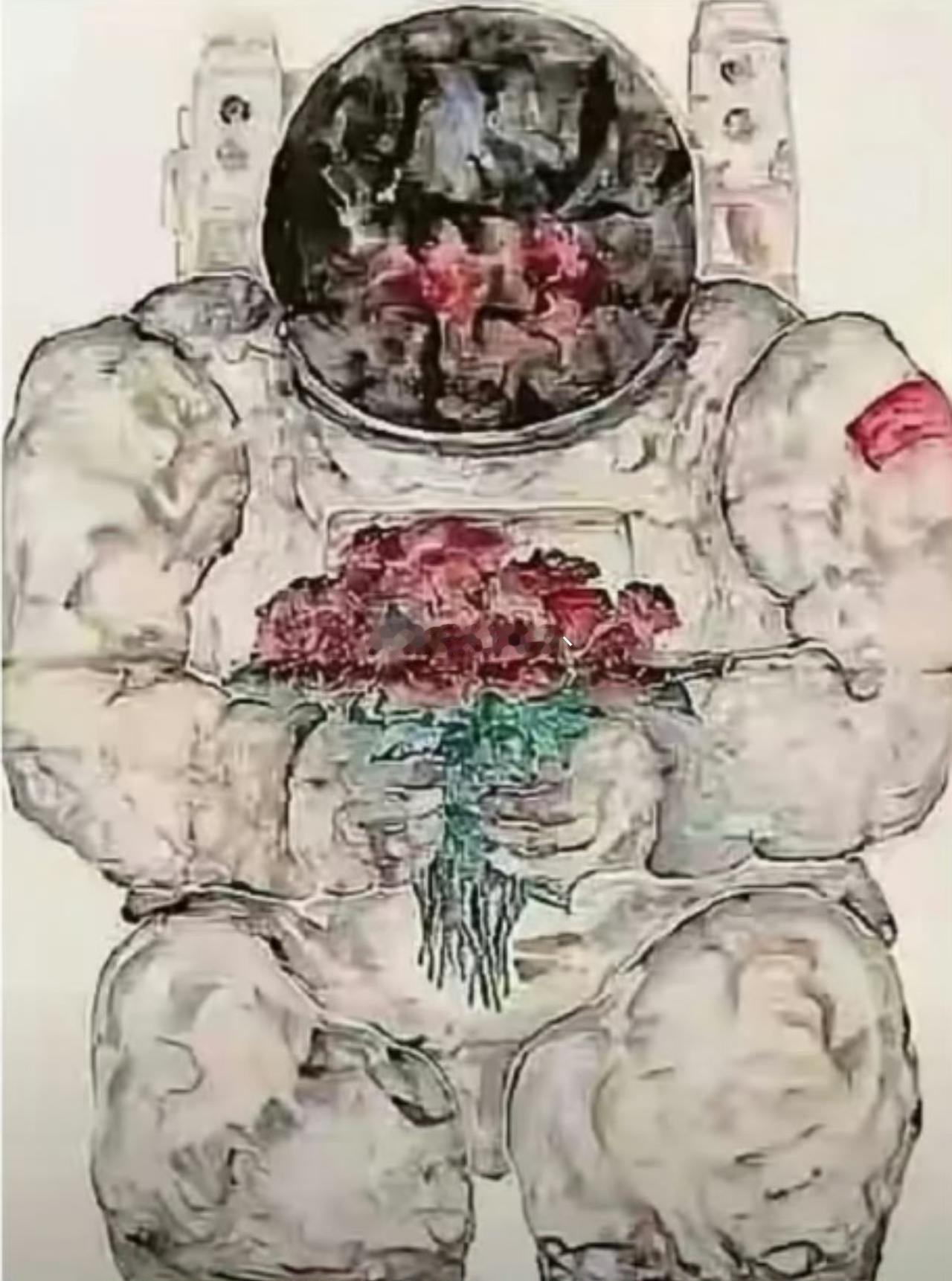 清华美院把航天员画成发面馒头，这是美术？这明明是丑术！所以说，建议清华美院改名叫