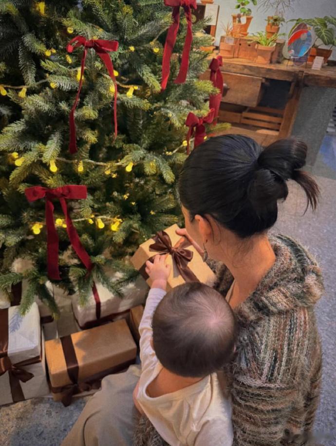 辰亦儒曾之乔儿子长这么大了曾之乔晒与儿子圣诞合照辰亦儒曾之乔儿子长这么大了，十个