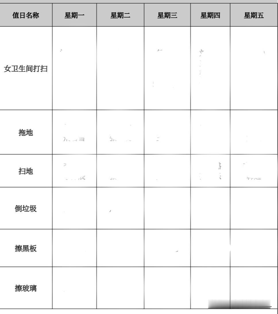 突然收到宫里的消息。幺儿作为卫生委员，得作一个值日报表，这可难到我了。我只有一台