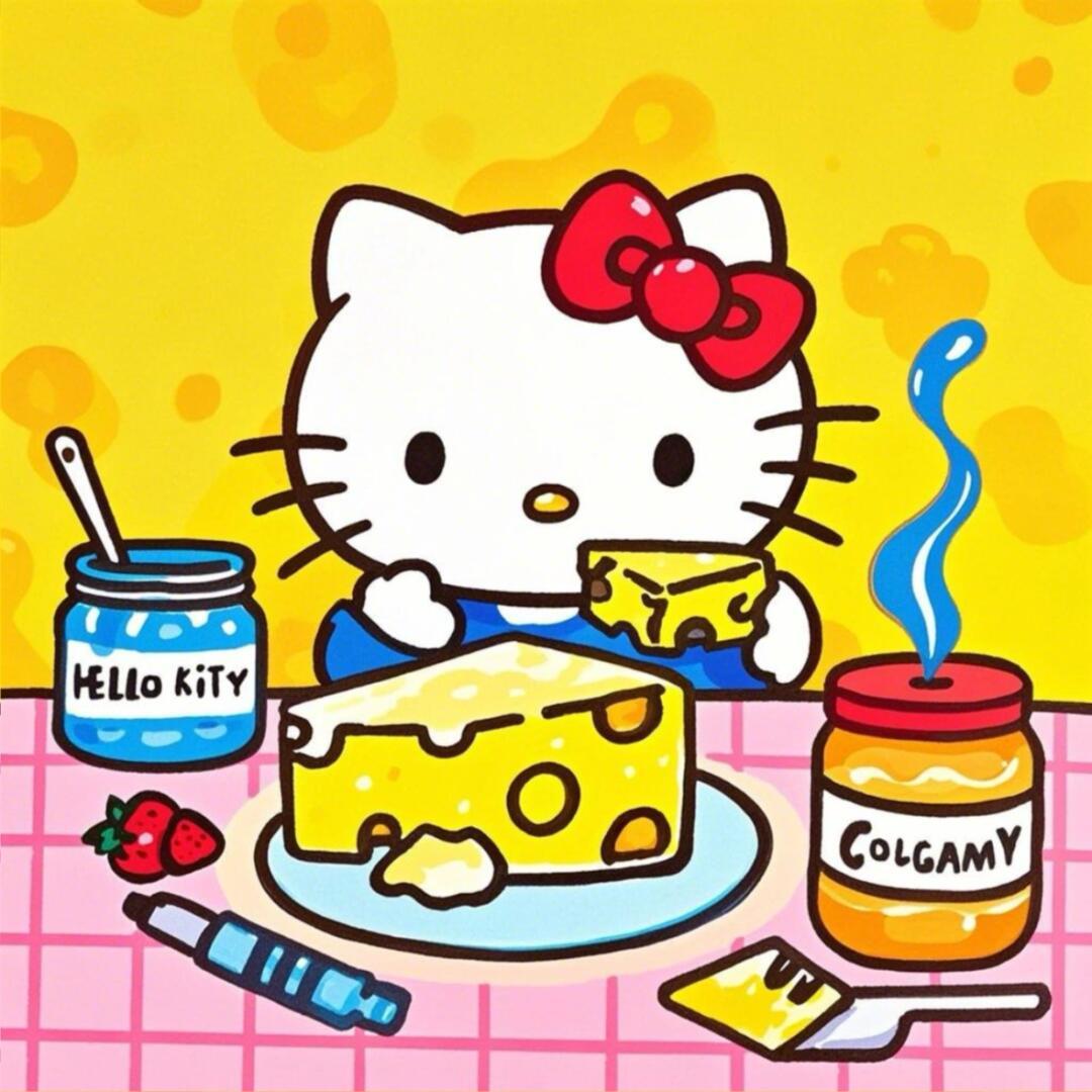 hello Kitty头像（吃奶酪版） 