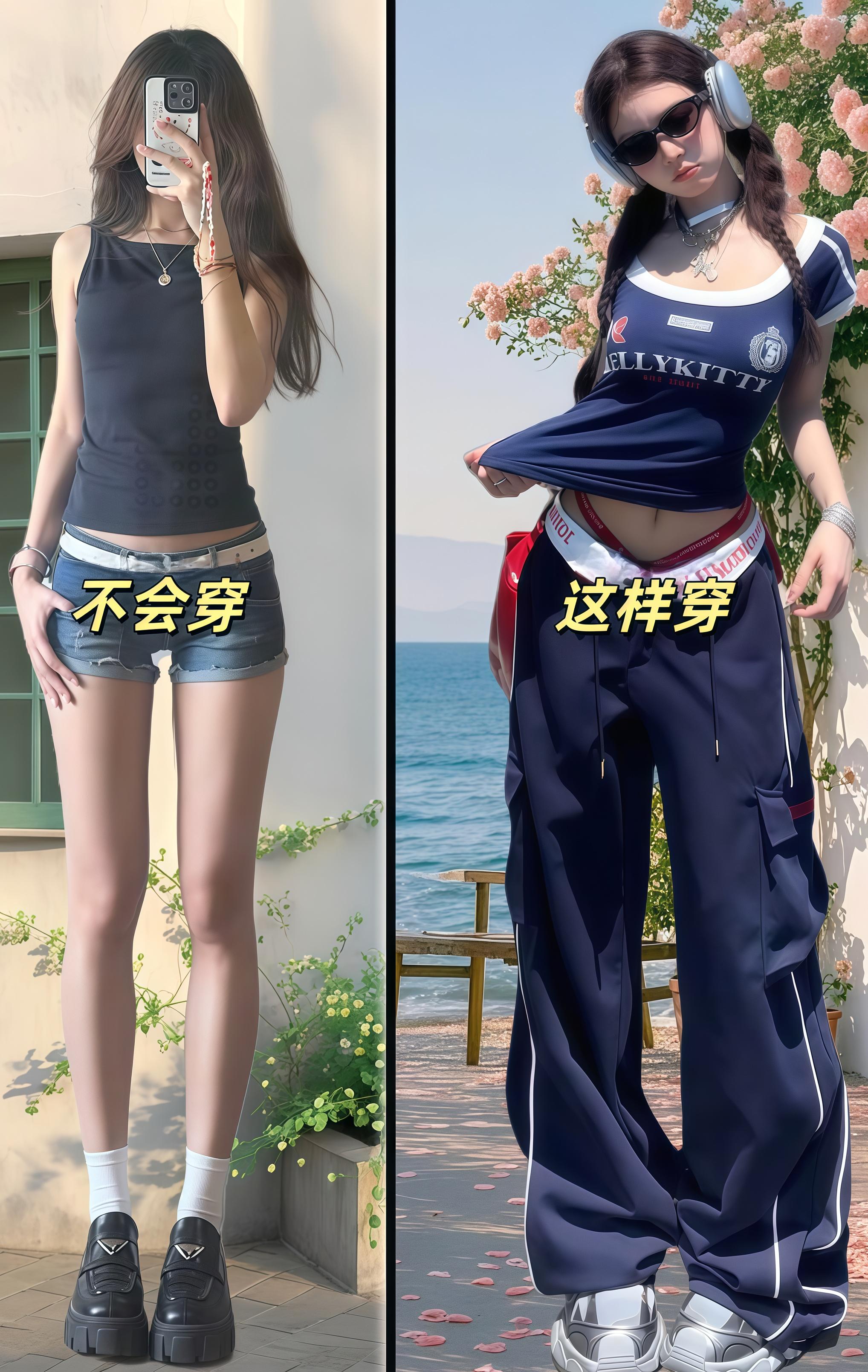 美式辣妹风～这套简直是夏日吸睛必备呀！夏日辣妹我先当啦！