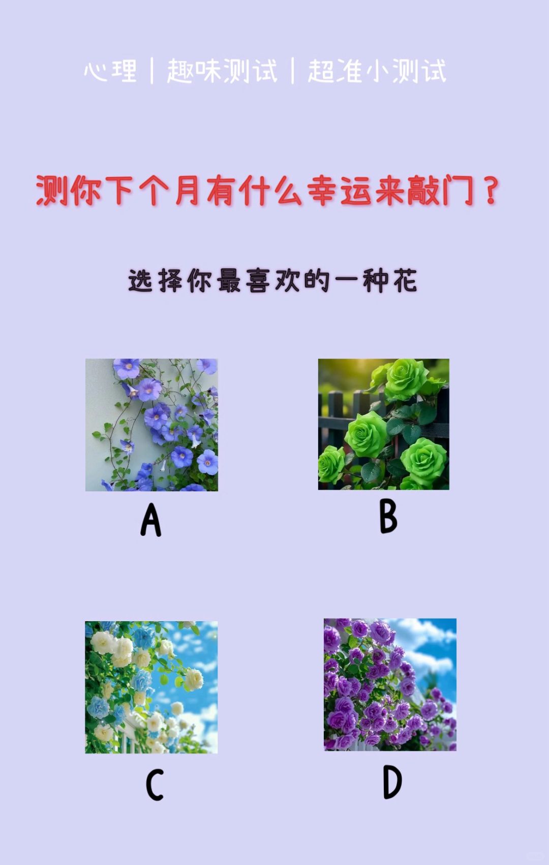 🔥测试｜测你下个月有什么幸运来敲门？