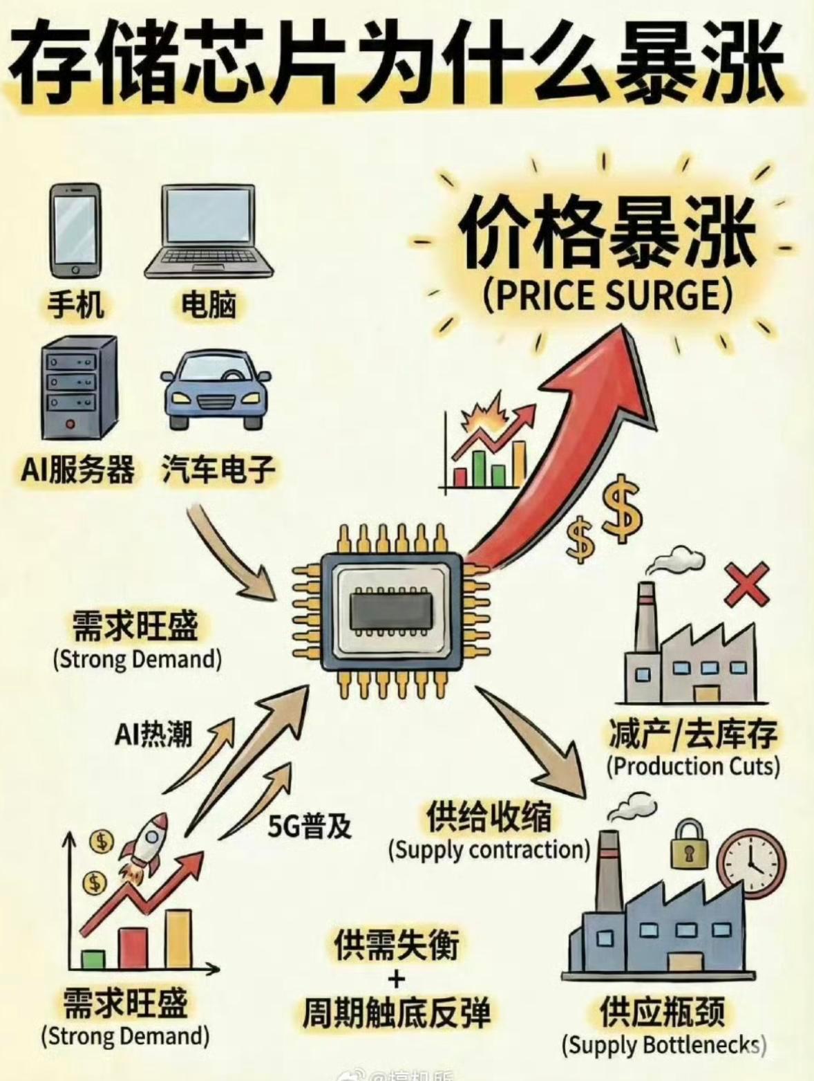 手机不好卖 芯片出货量暴跌 2026上半年智能手机芯片出货同比大幅下滑，安卓阵营